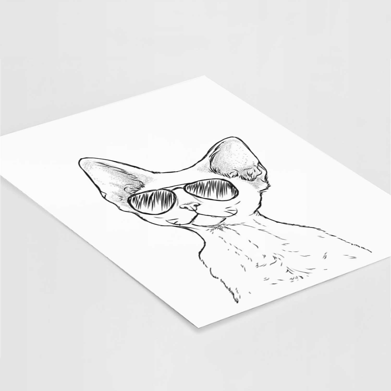 Ripley the Devon Rex Cat Art Print