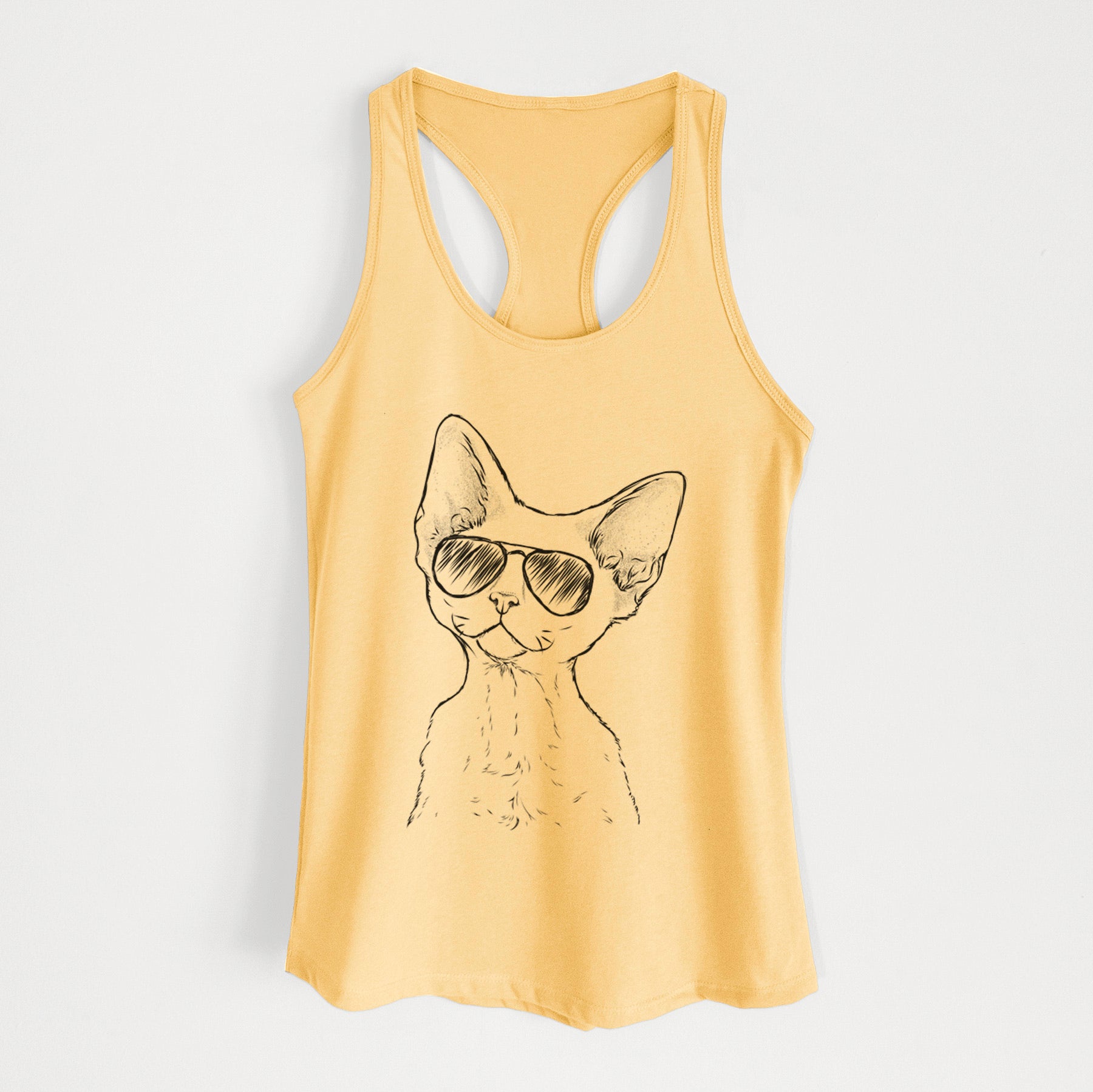 Ripley the Devon Rex Cat - Women's Racerback Tanktop