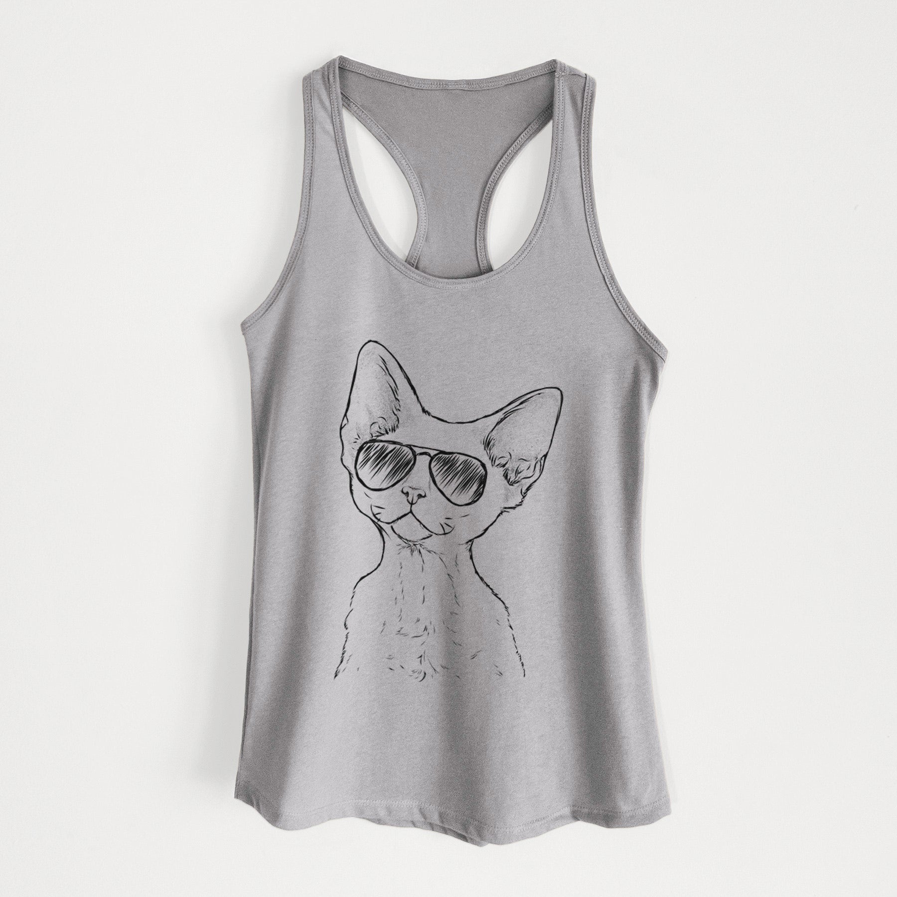 Ripley the Devon Rex Cat - Women's Racerback Tanktop