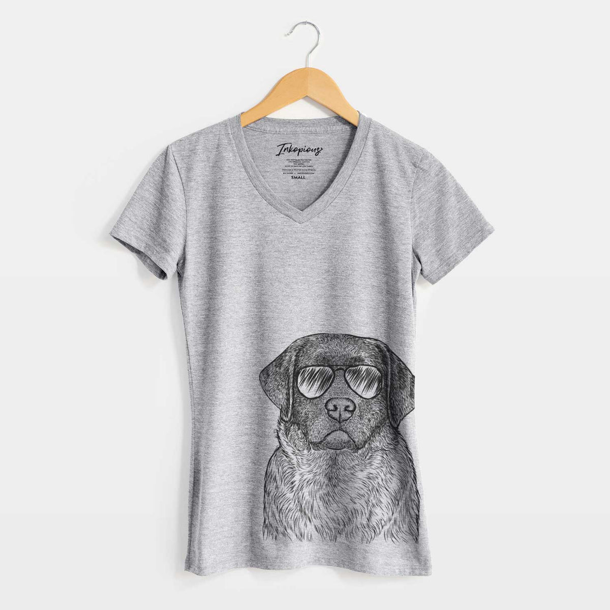 Aviator River the English Labrador Retriever - Women&#39;s V-neck Shirt