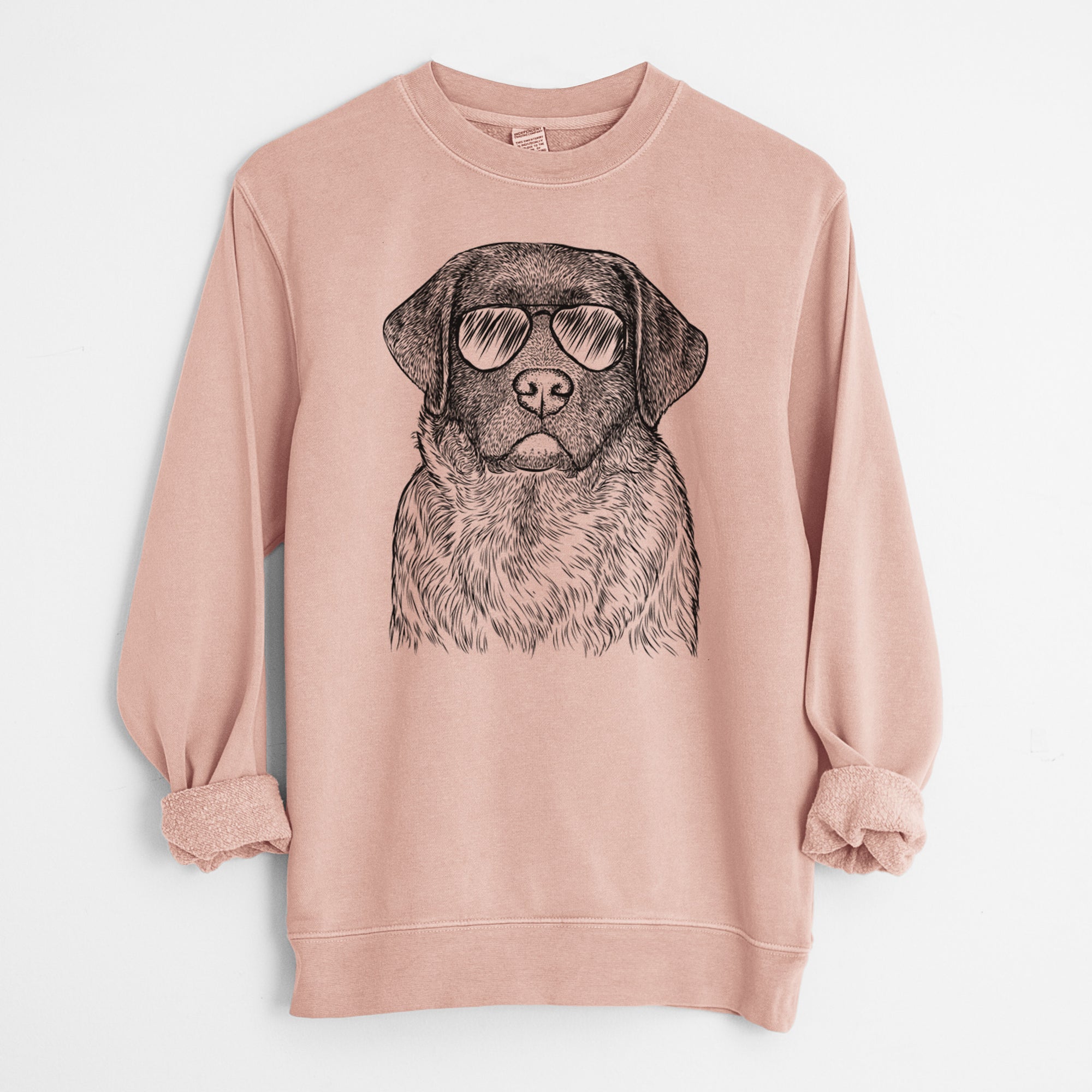 Aviator River the English Labrador Retriever - Unisex Pigment Dyed Crew Sweatshirt