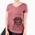 Aviator River the English Labrador Retriever - Women's V-neck Shirt