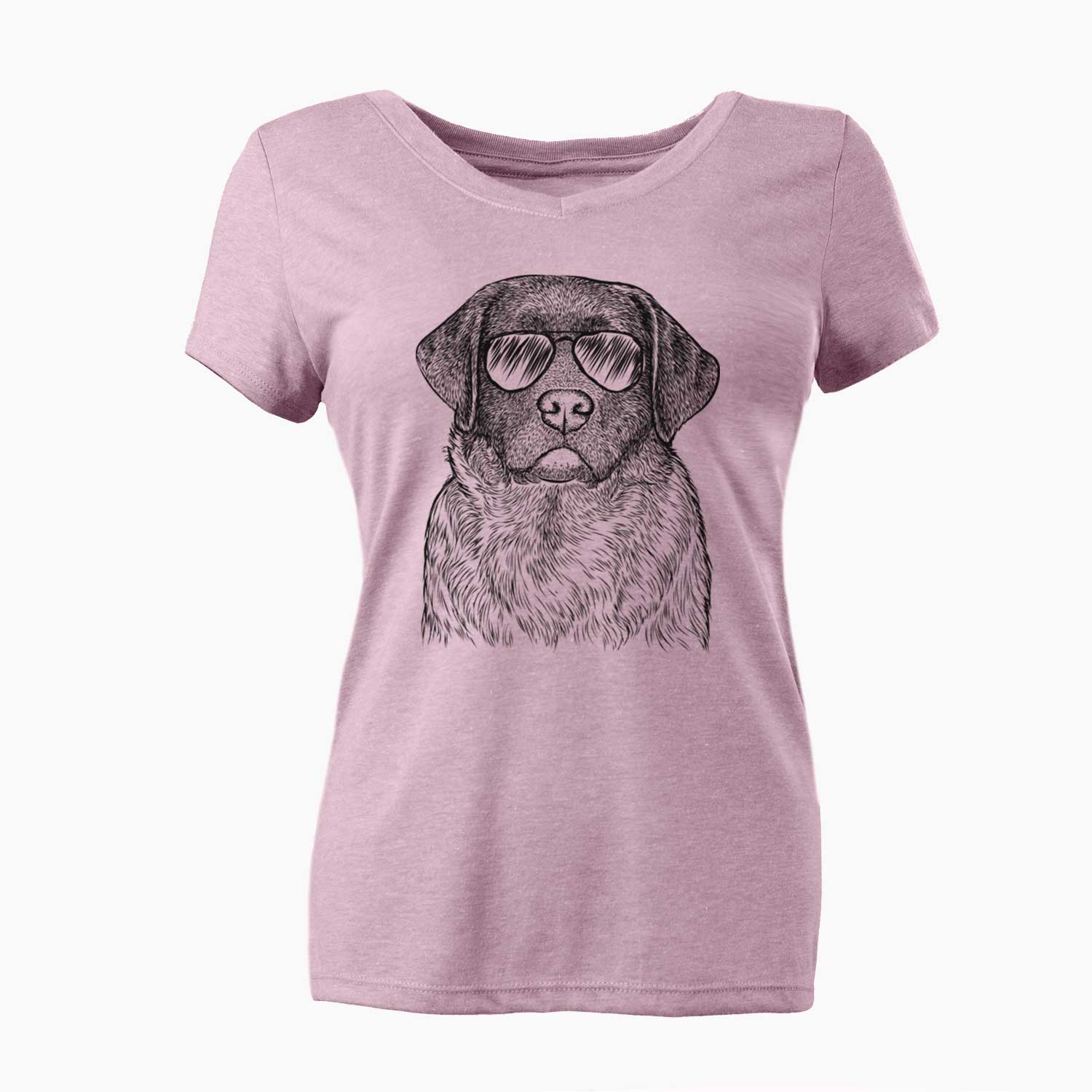 Aviator River the English Labrador Retriever - Women's V-neck Shirt