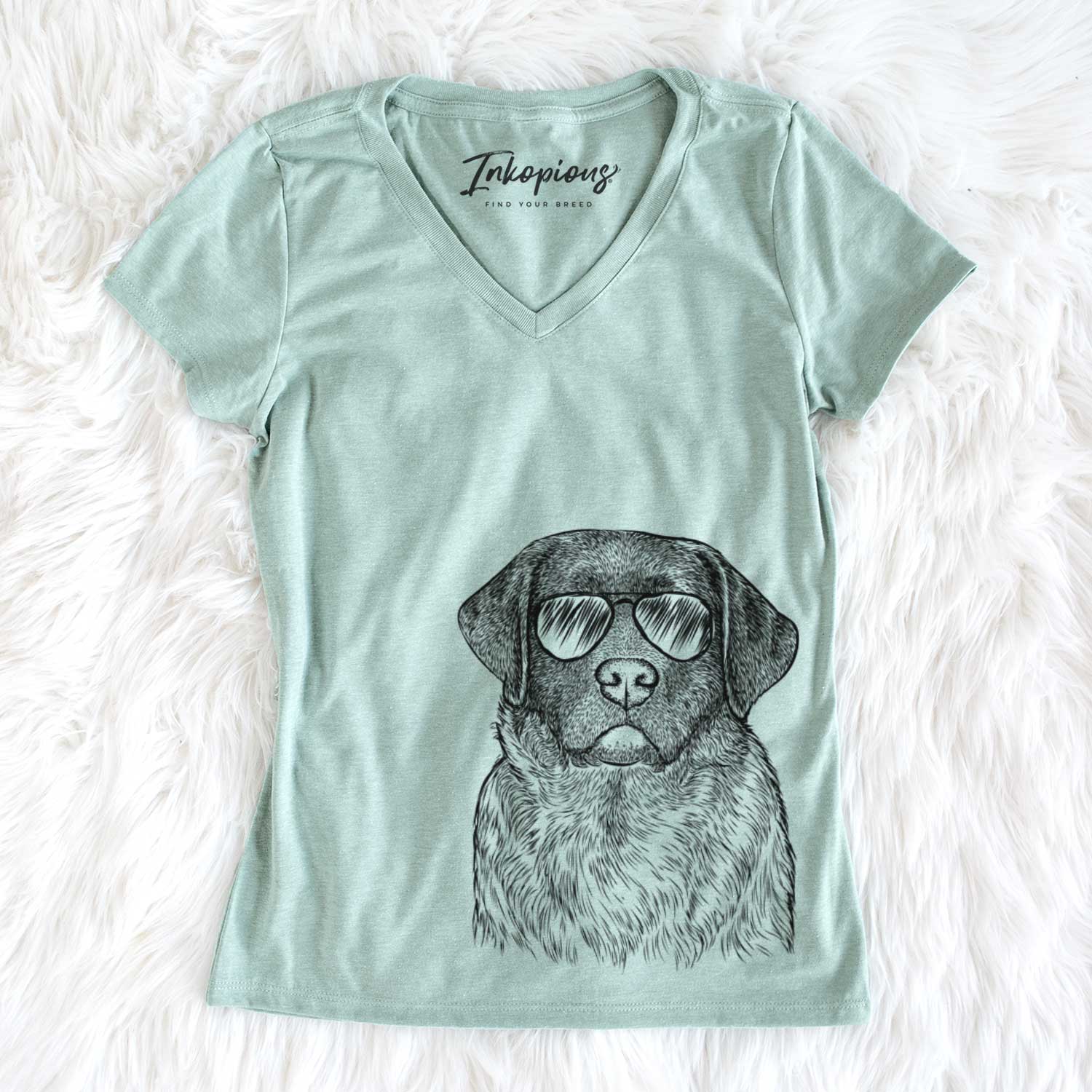 Aviator River the English Labrador Retriever - Women's V-neck Shirt