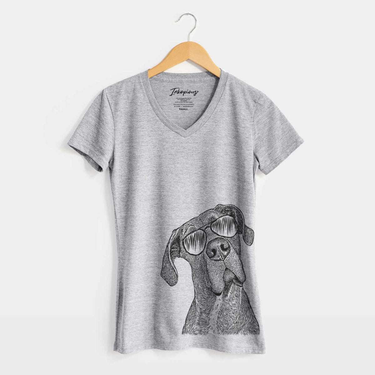 Aviator River the Great Dane - Women&#39;s V-neck Shirt