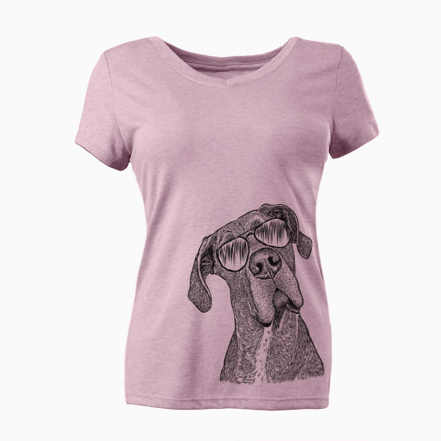 Aviator River the Great Dane - Women's V-neck Shirt