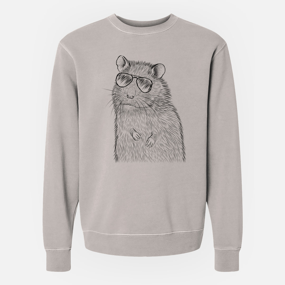 Aviator Rizzo the Rat - Unisex Pigment Dyed Crew Sweatshirt