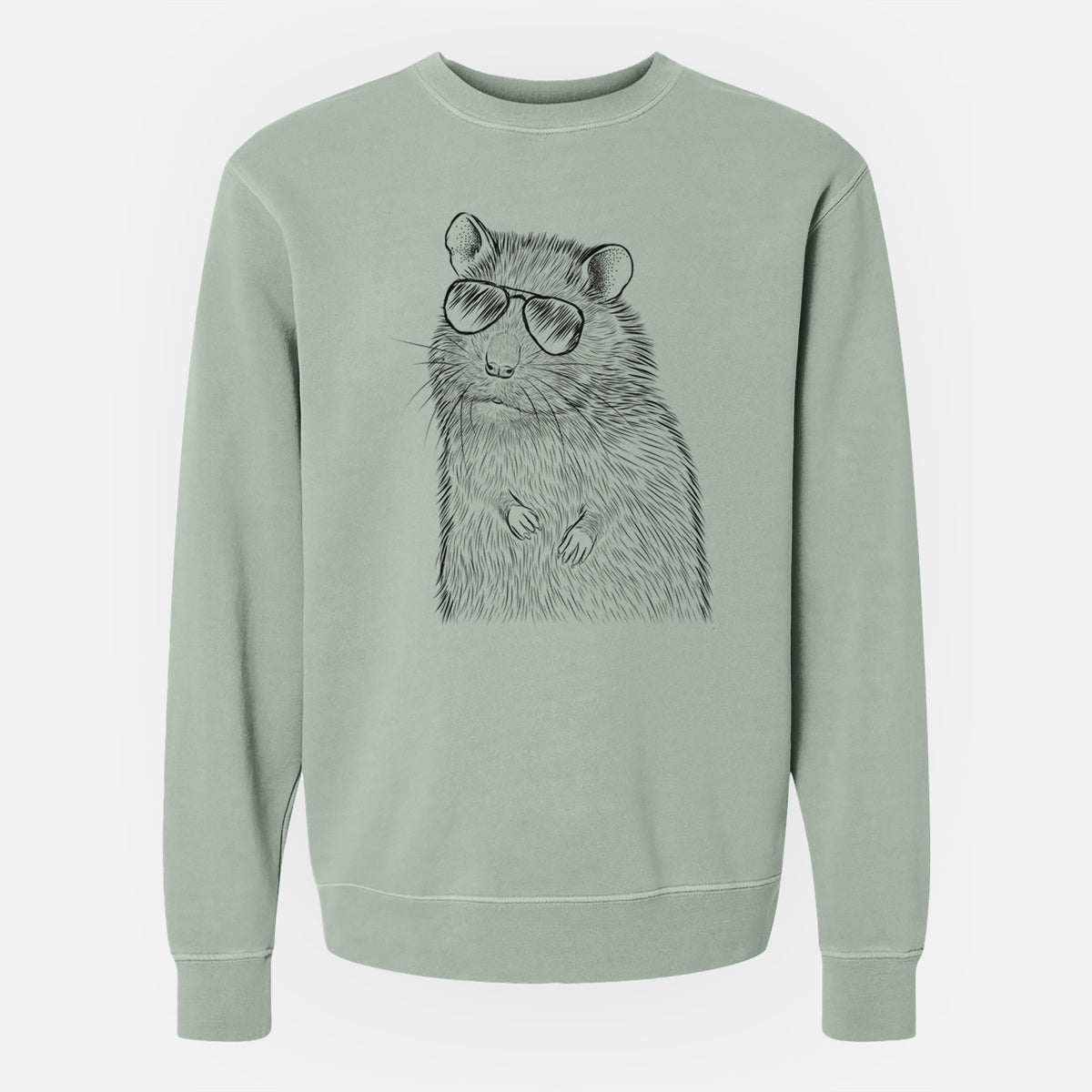 Aviator Rizzo the Rat - Unisex Pigment Dyed Crew Sweatshirt