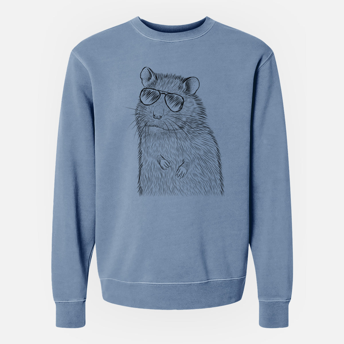 Aviator Rizzo the Rat - Unisex Pigment Dyed Crew Sweatshirt