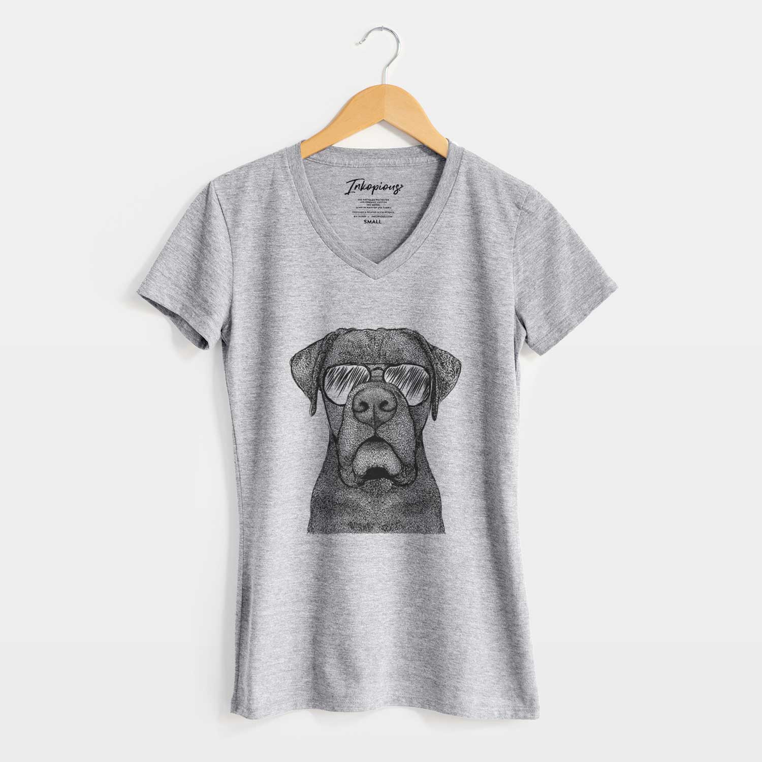 Aviator Rocco the Cane Corso - Women's V-neck Shirt
