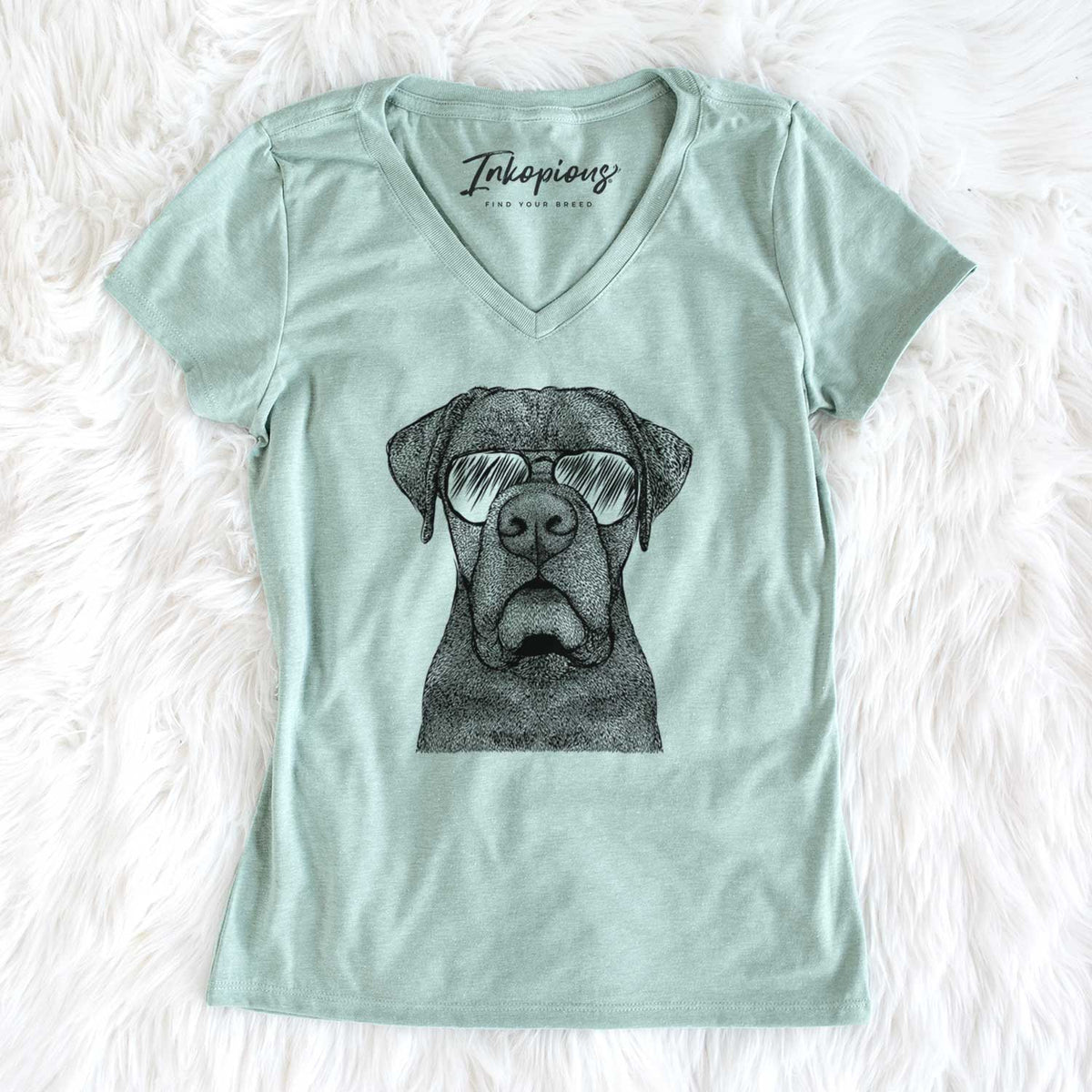 Aviator Rocco the Cane Corso - Women's V-neck Shirt
