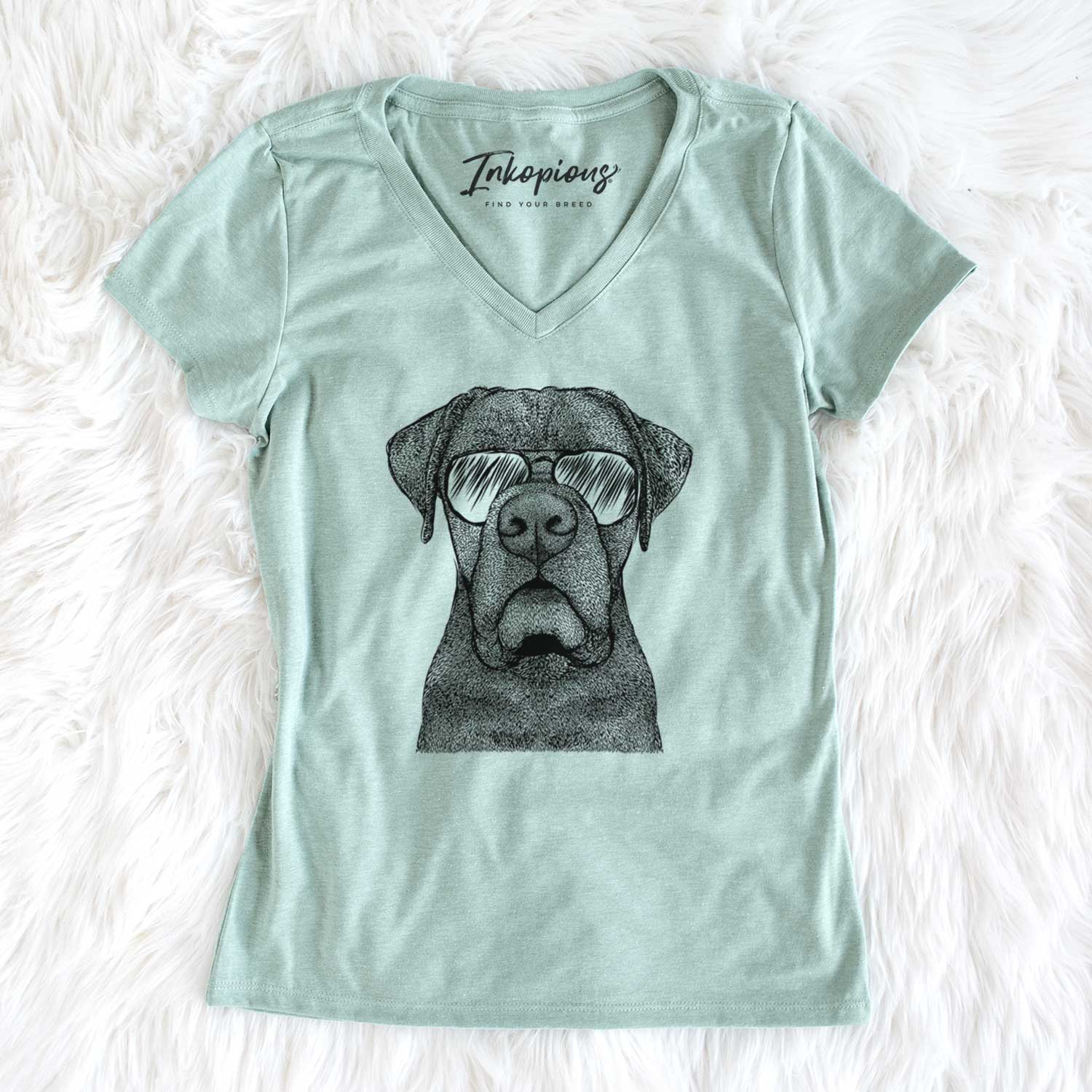 Aviator Rocco the Cane Corso - Women's V-neck Shirt