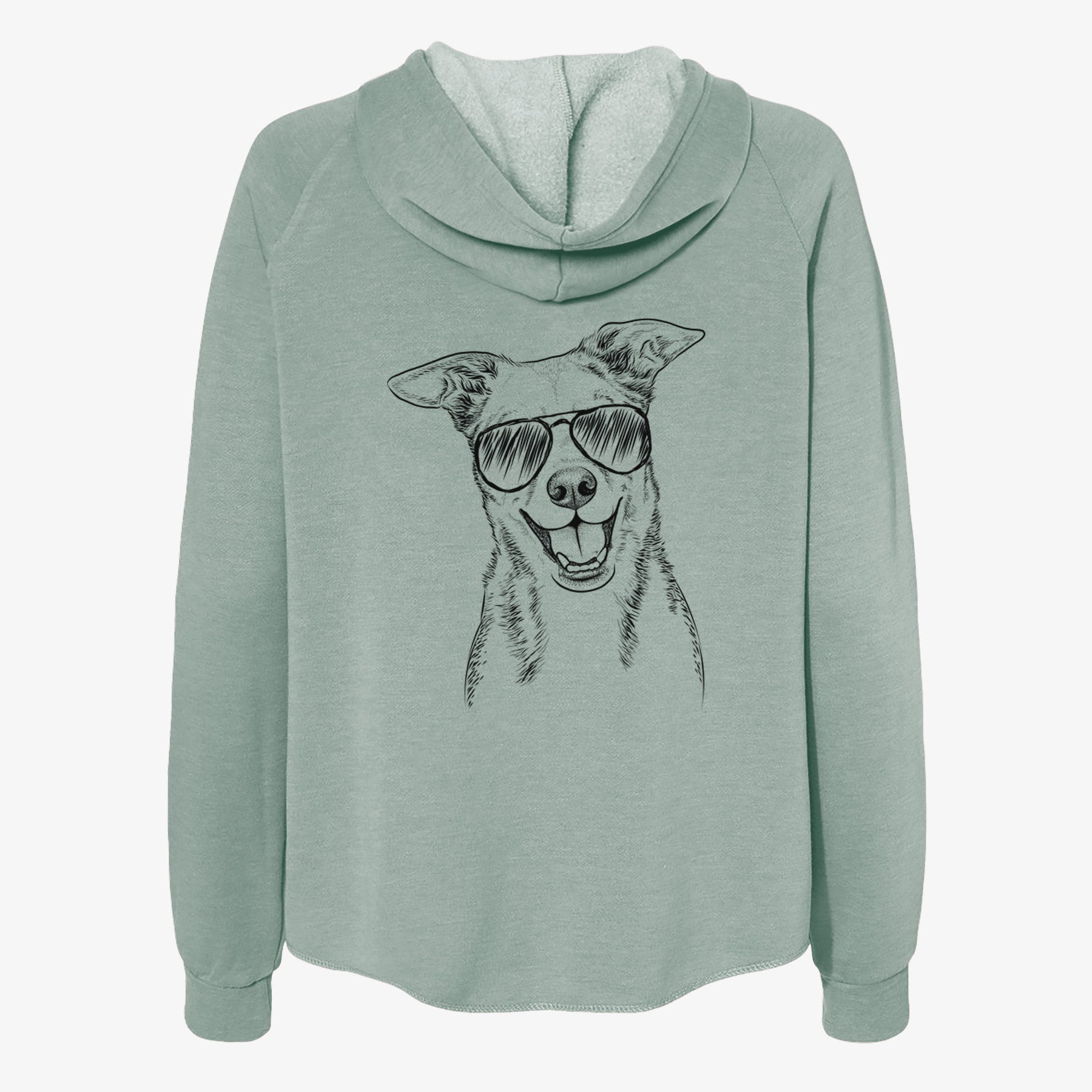 Rocco the Mixed Breed - Women's Cali Wave Zip-Up Sweatshirt