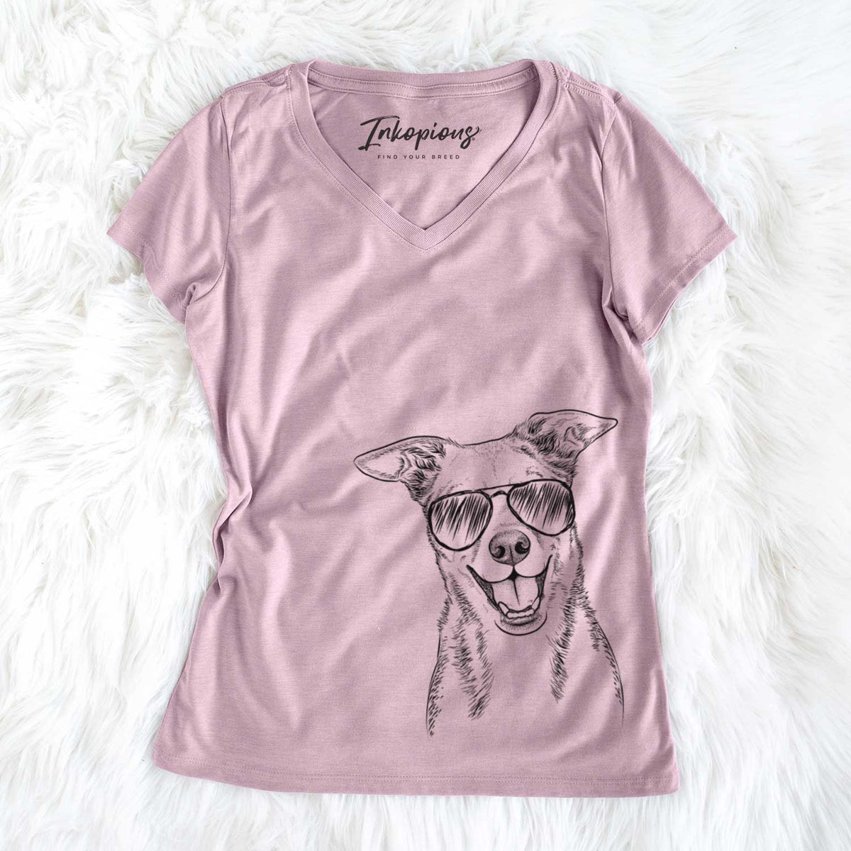 Rocco the Mixed Breed - Women's V-neck Shirt
