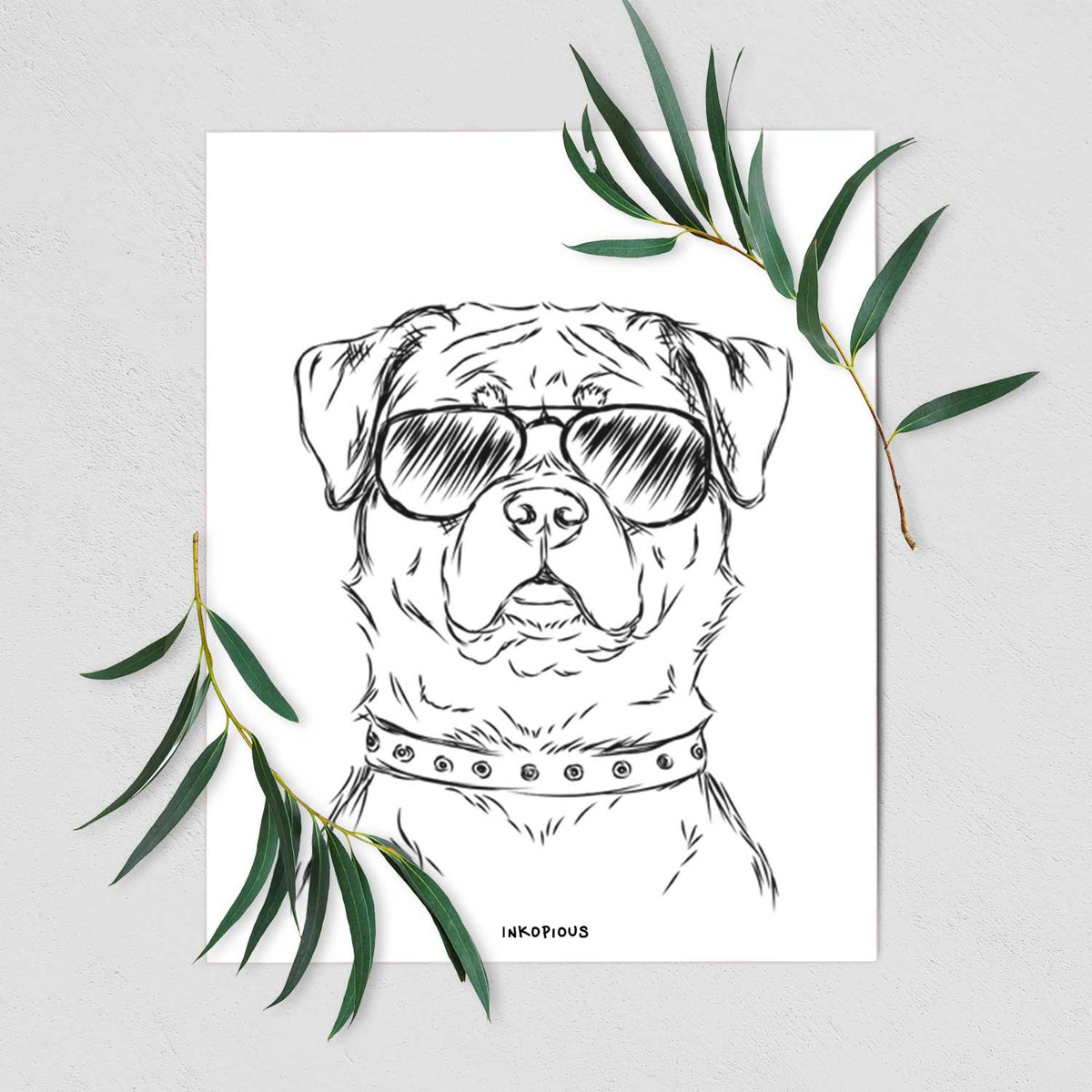 Rocky the Rottweiler Art Print