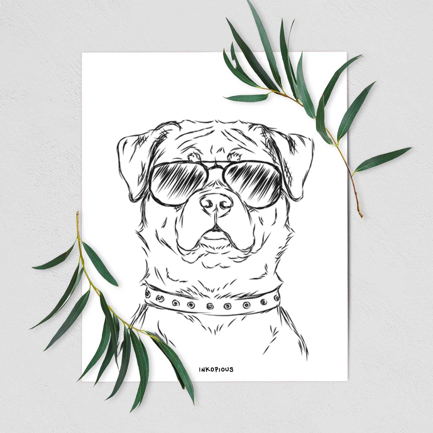 Rocky the Rottweiler Art Print