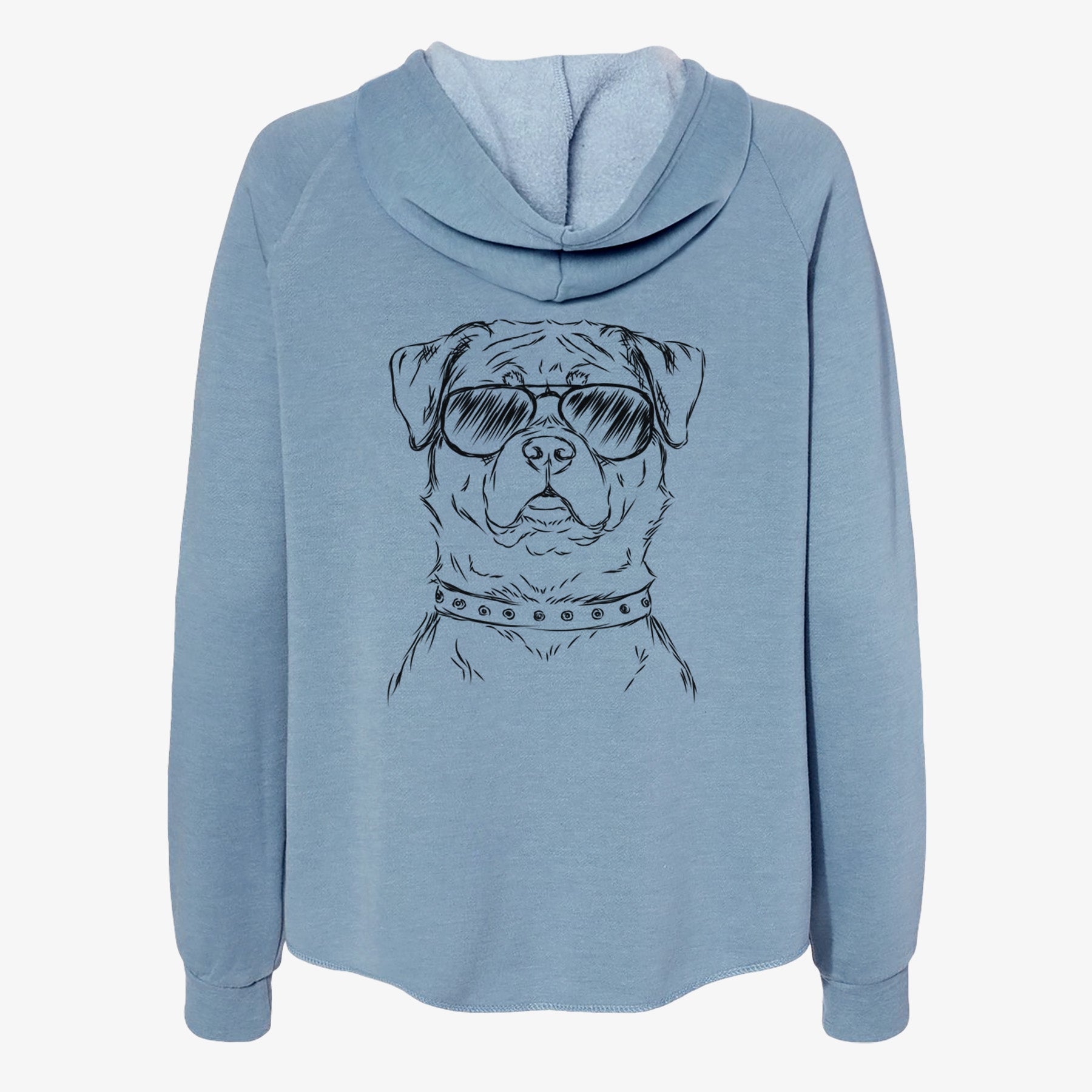 Rocky the Rottweiler - Women's Cali Wave Zip-Up Sweatshirt