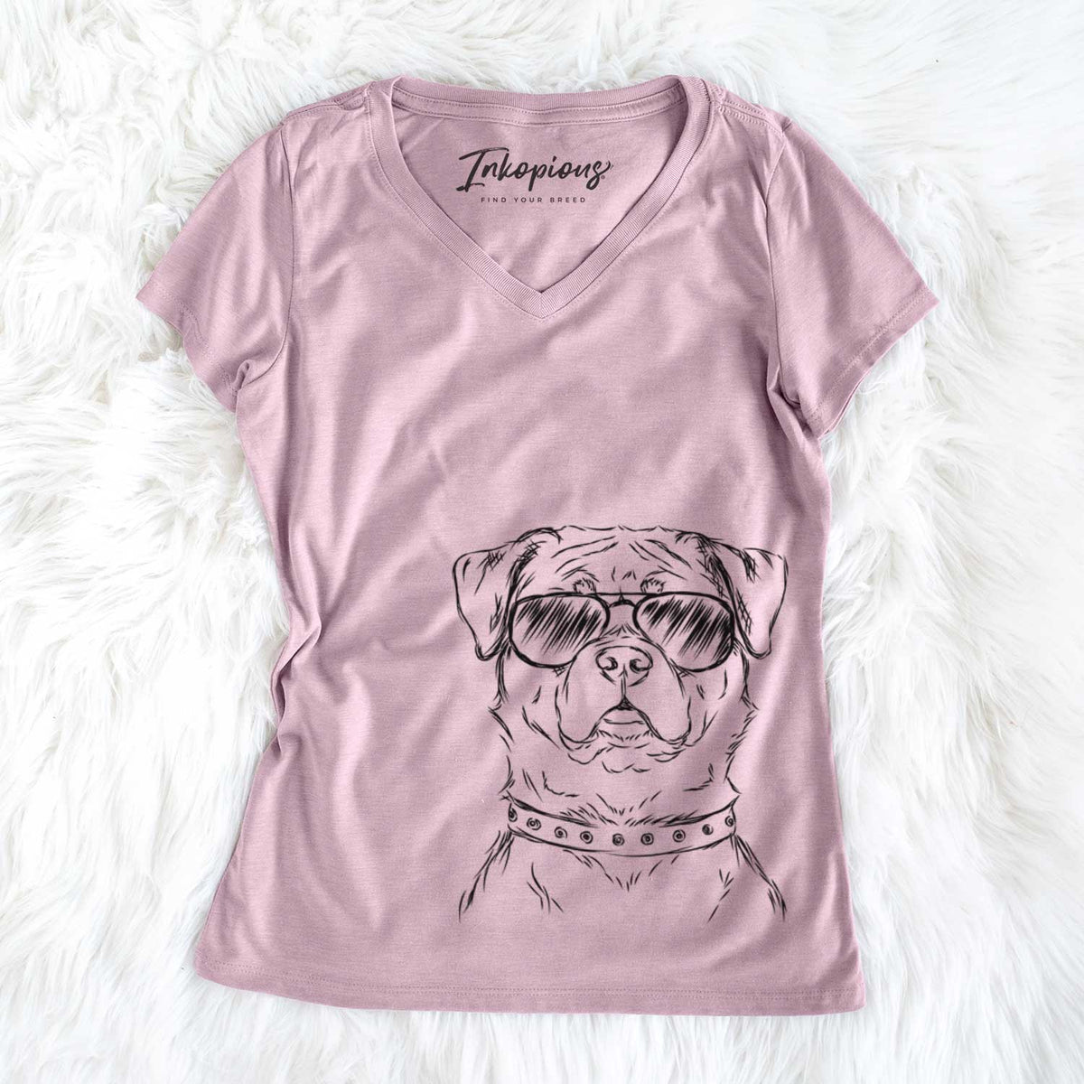 Rocky the Rottweiler - Women's V-neck Shirt