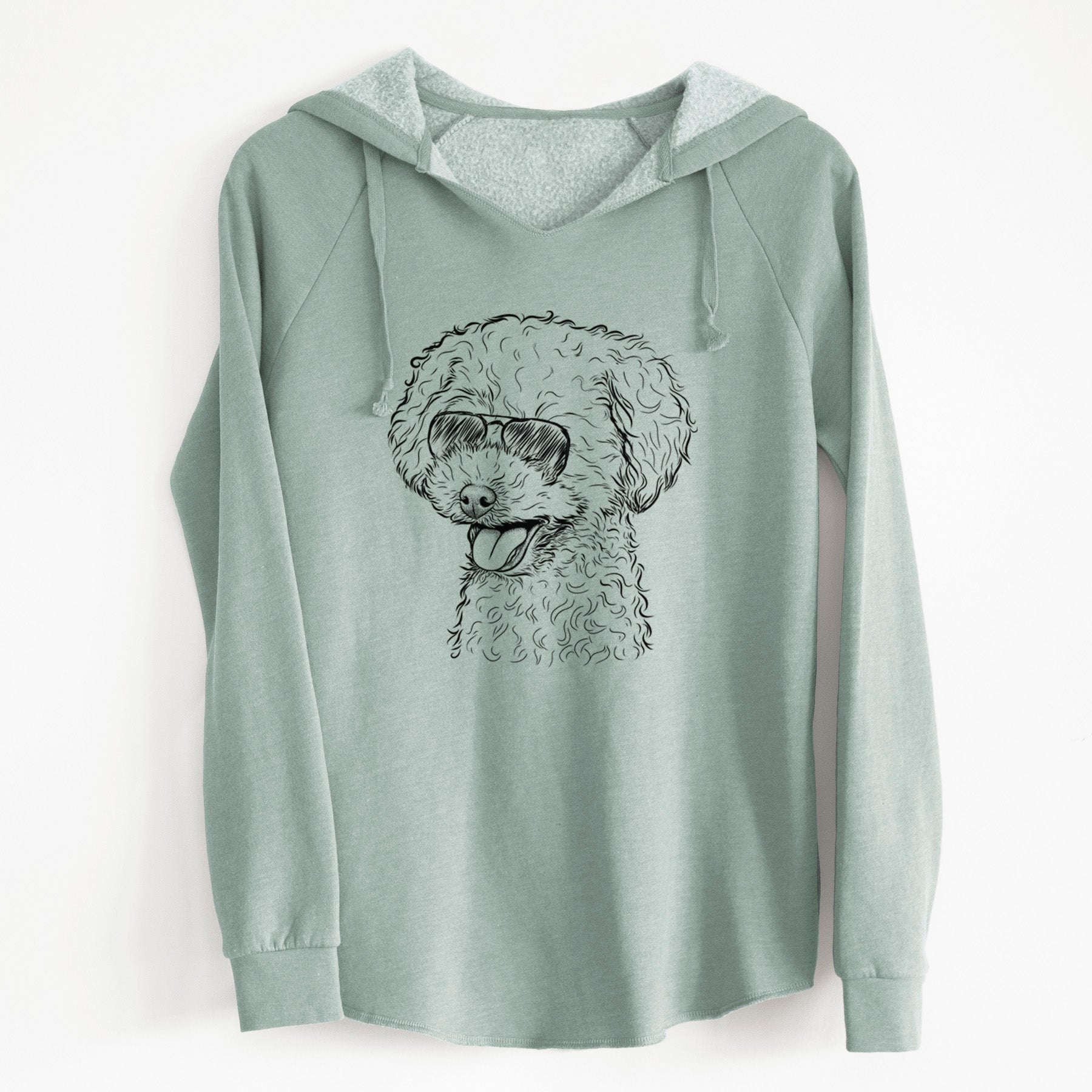 Aviator Rocky the Teacup Poodle - Cali Wave Hooded Sweatshirt