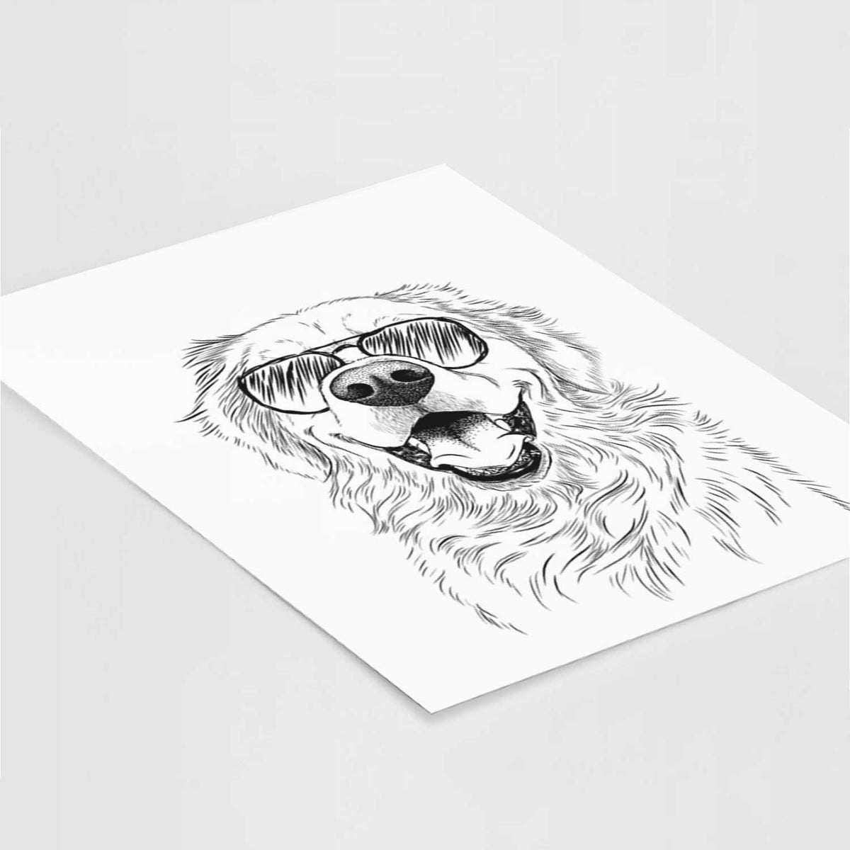 Roger the Golden Retriever Art Print