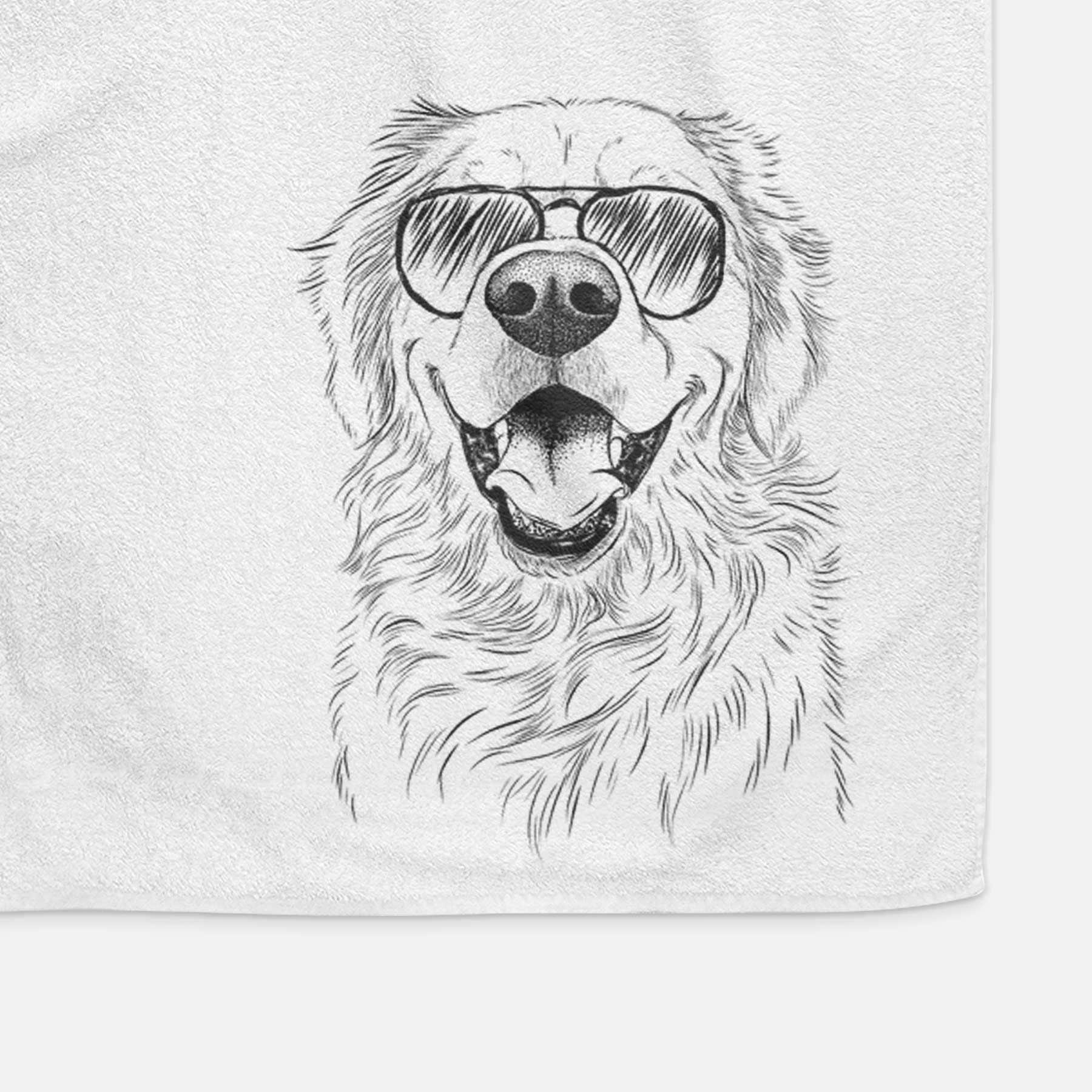 Roger the Golden Retriever Decorative Hand Towel