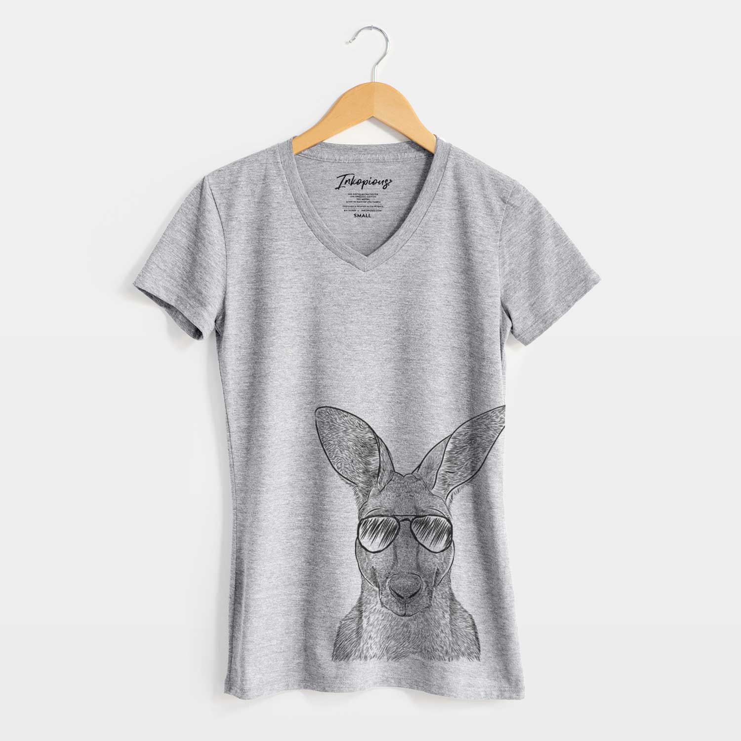 Aviator Roger the Red Kangaroo - Women's V-neck Shirt