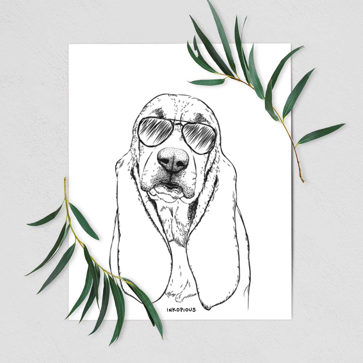 Rolo the Basset Hound Art Print
