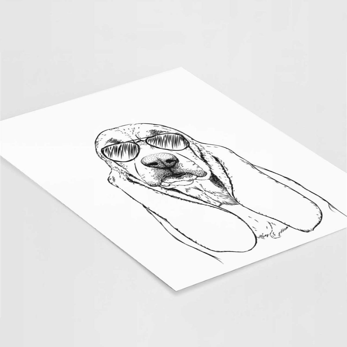 Rolo the Basset Hound Art Print