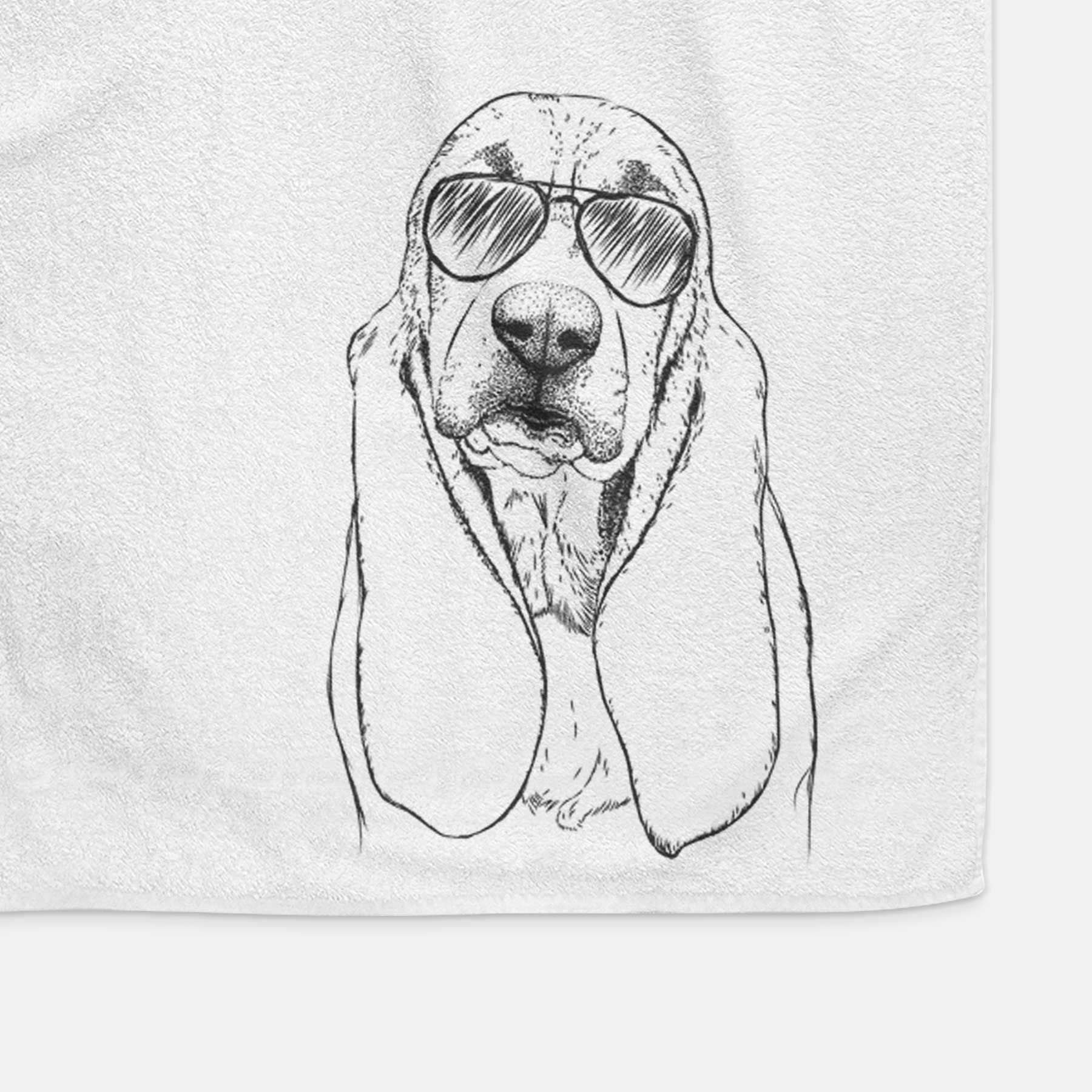 Rolo the Basset Hound Decorative Hand Towel