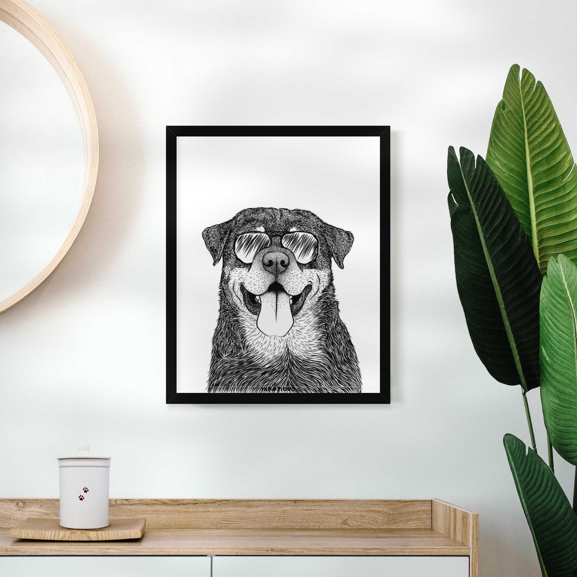 Romeo the Rottweiler Art Print