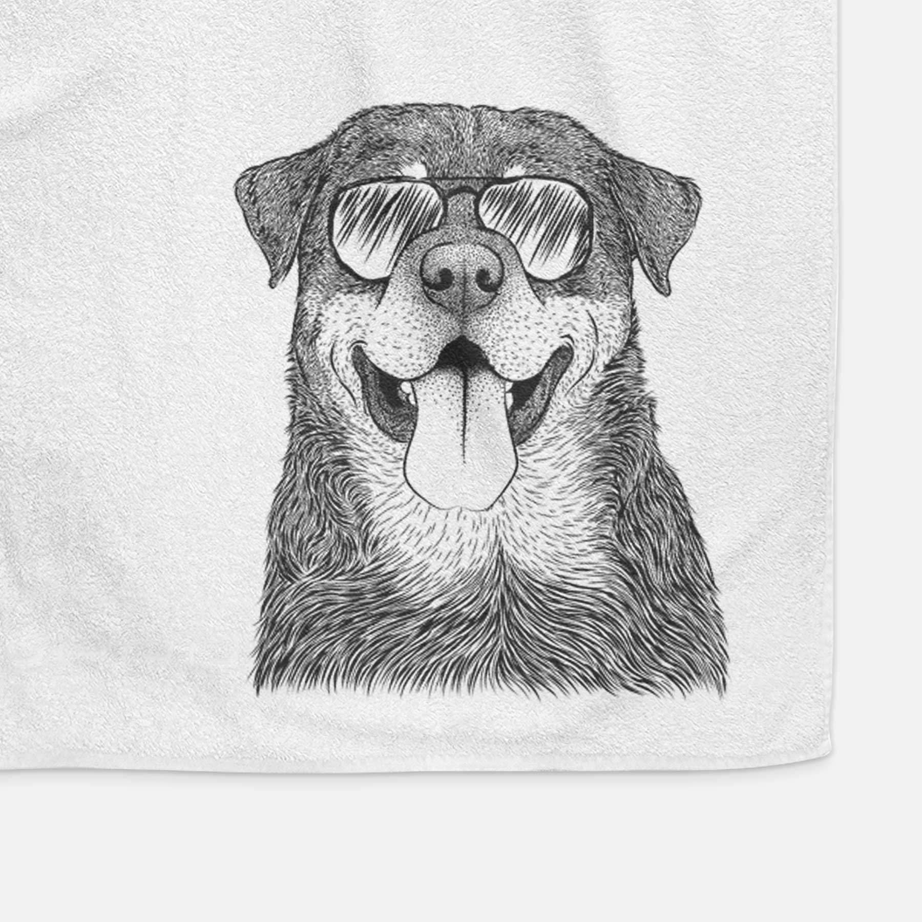 Romeo the Rottweiler Decorative Hand Towel