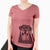 Aviator Romeo the Rottweiler - Women's V-neck Shirt