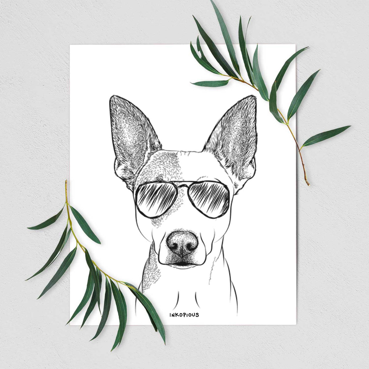 Roo the Mixed Breed Art Print