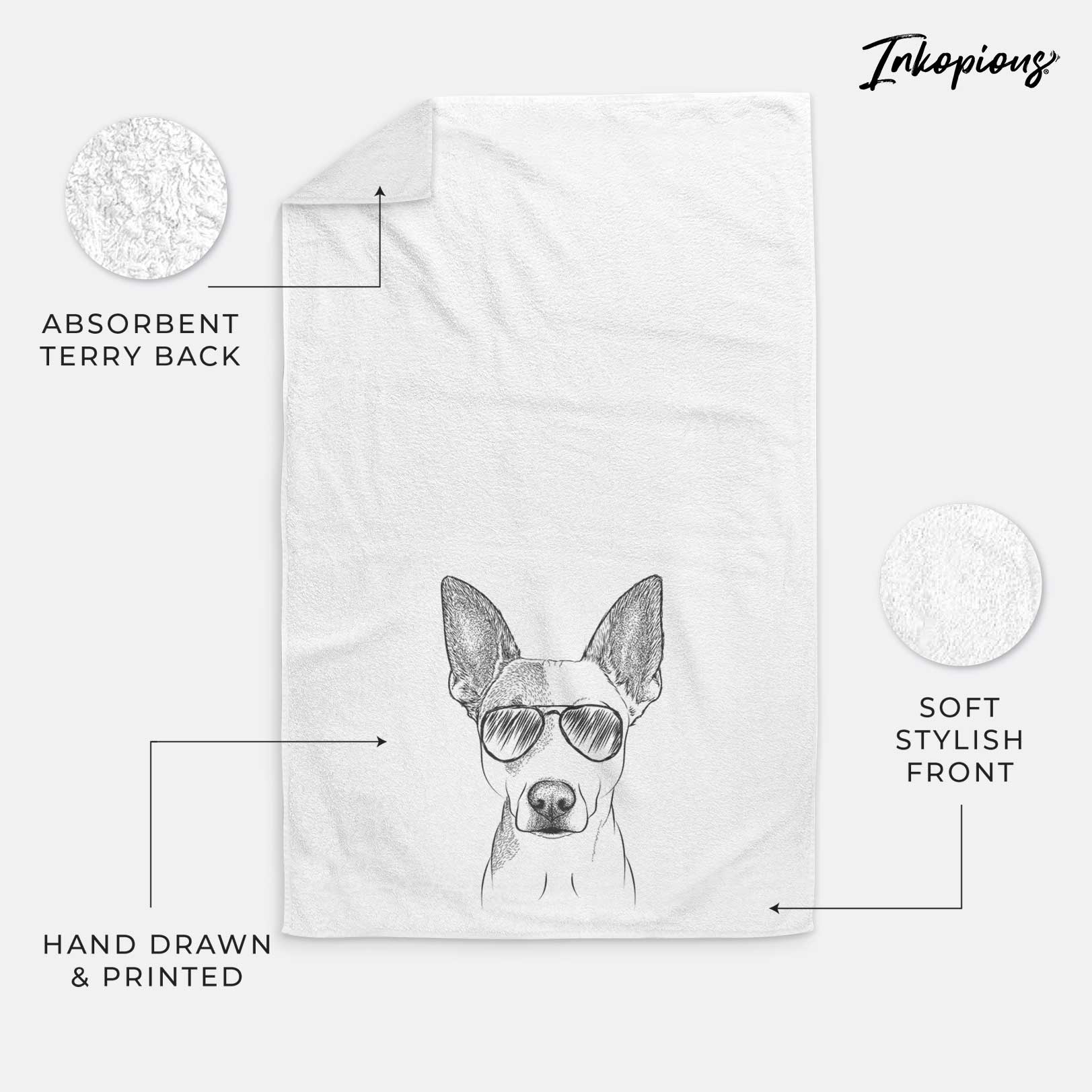 Roo the Mixed Breed Decorative Hand Towel