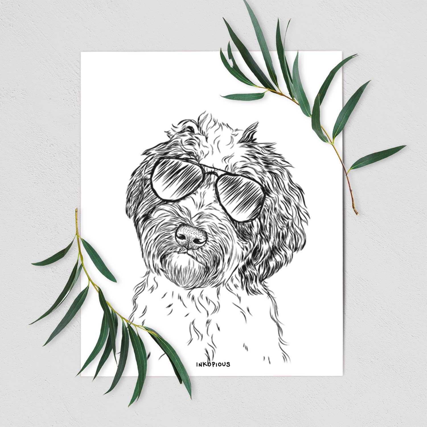 Rooney the Aussiedoodle Art Print