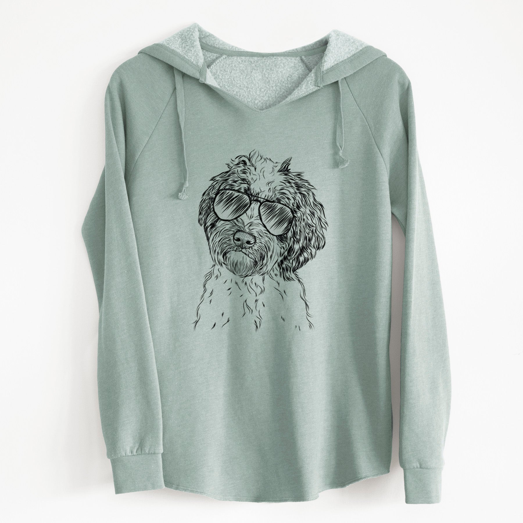 Aviator Rooney the Aussiedoodle - Cali Wave Hooded Sweatshirt