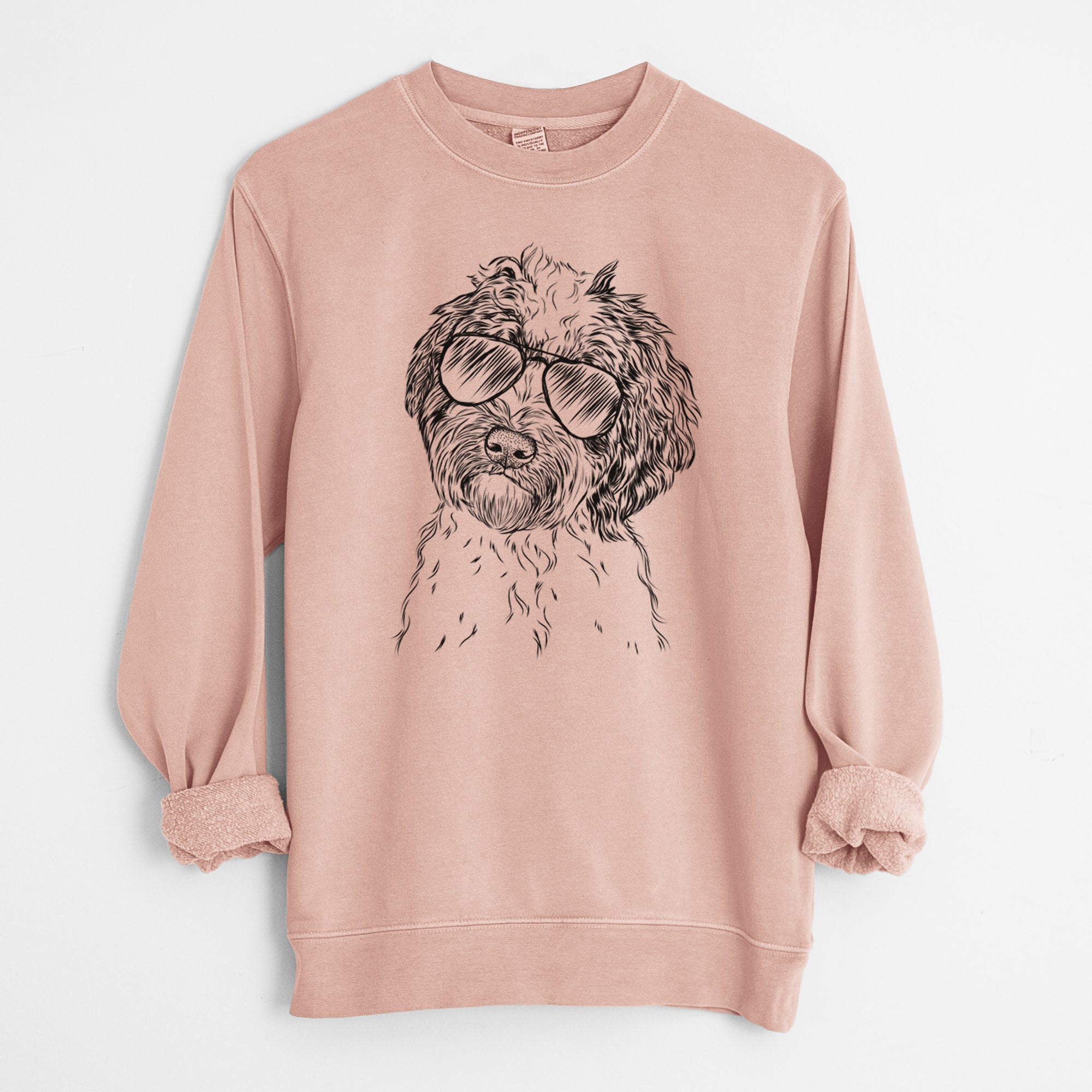 Aviator Rooney the Aussiedoodle - Unisex Pigment Dyed Crew Sweatshirt