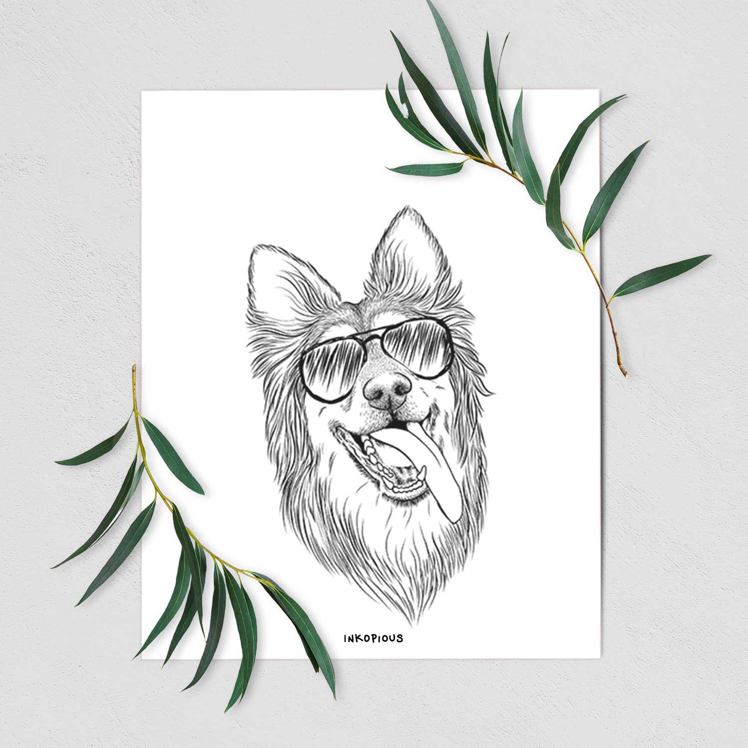 Rosalie the German Shepherd Mix Art Print