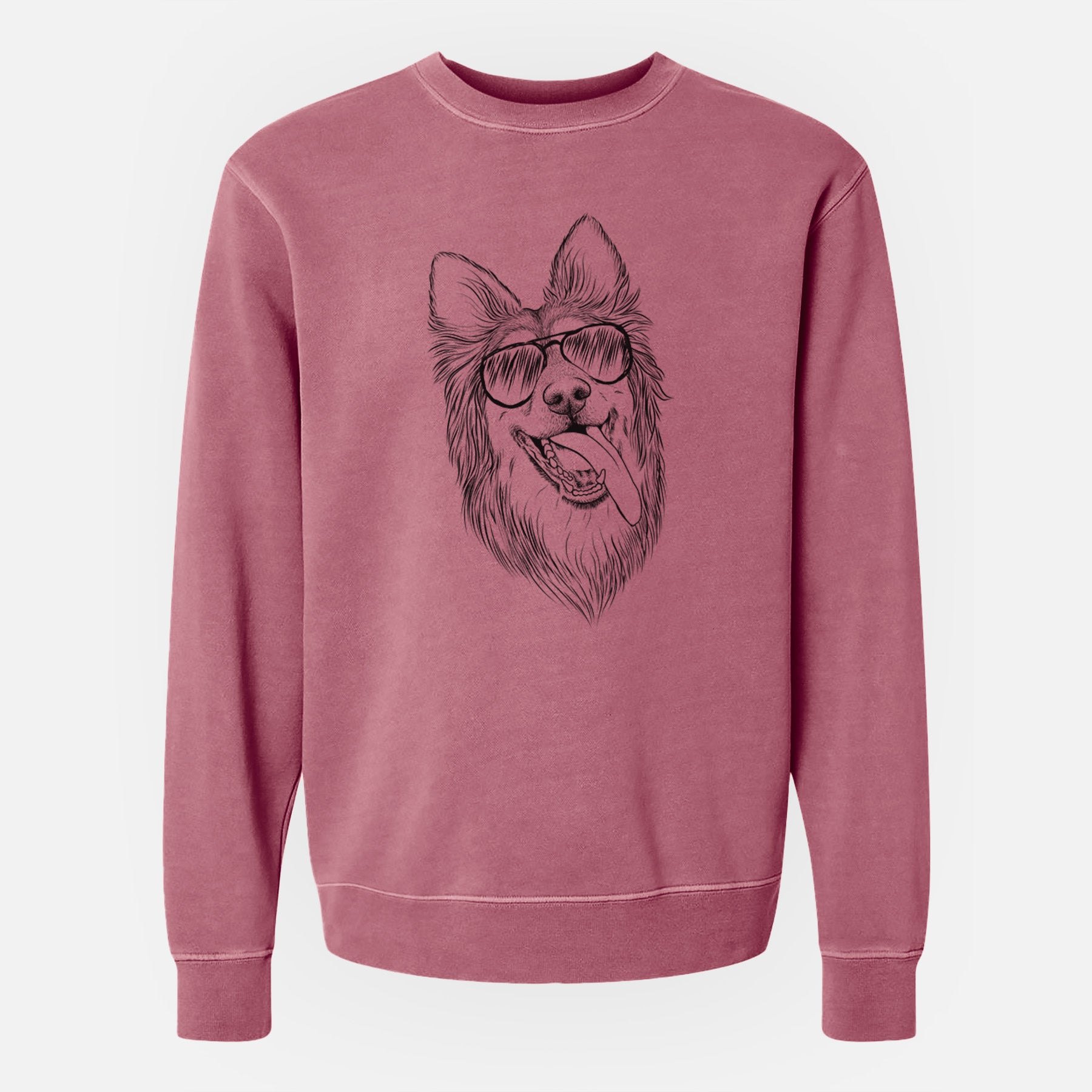 Aviator Rosalie the German Shepherd Mix - Unisex Pigment Dyed Crew Sweatshirt