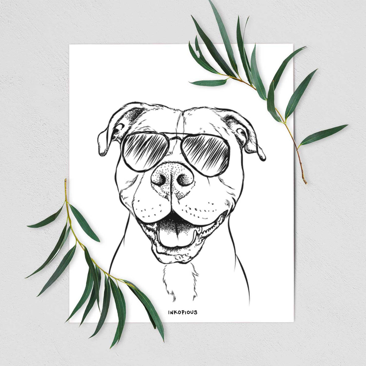 Roscoe the Pitbull Art Print