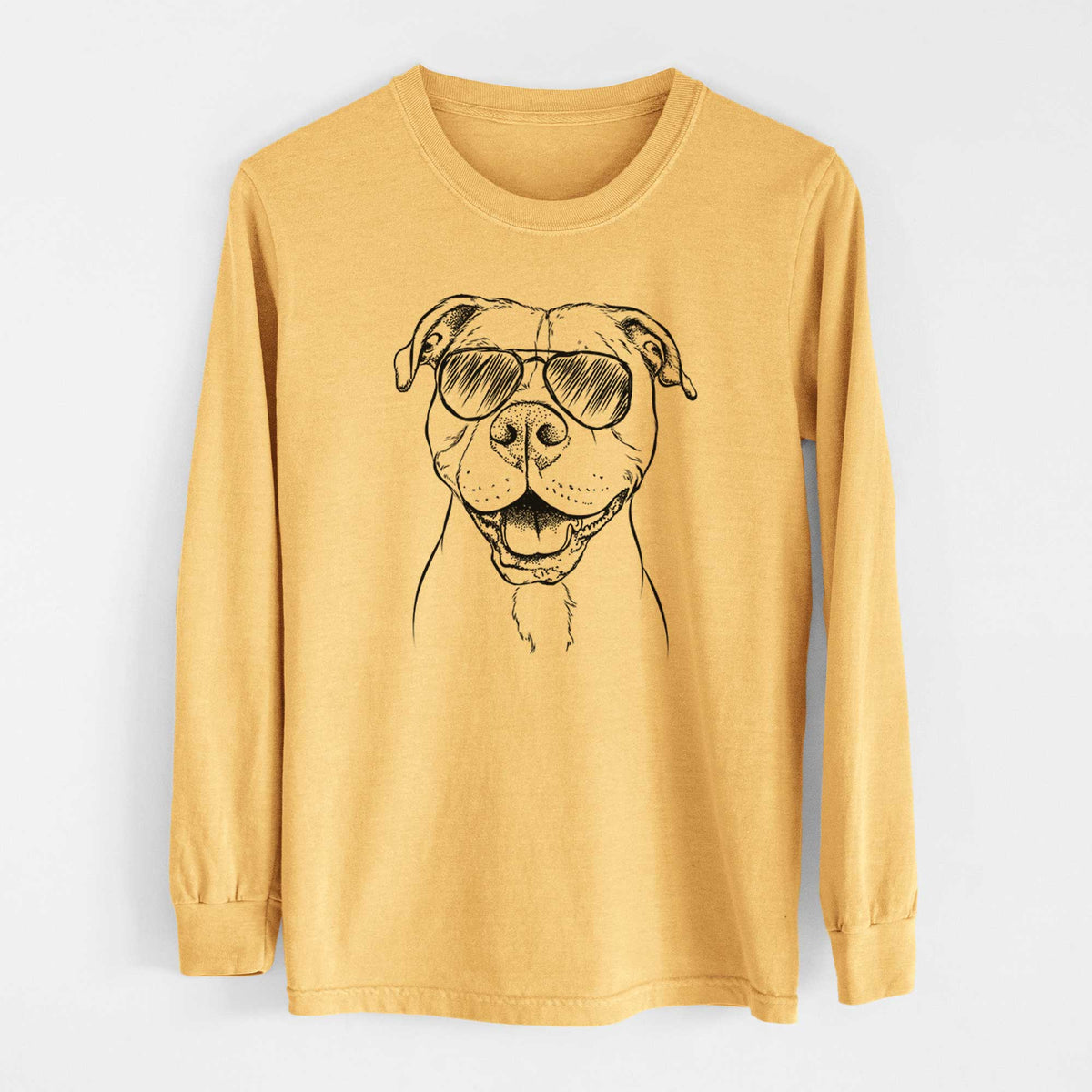 Aviators Roscoe the Pitbull - Heavyweight 100% Cotton Long Sleeve