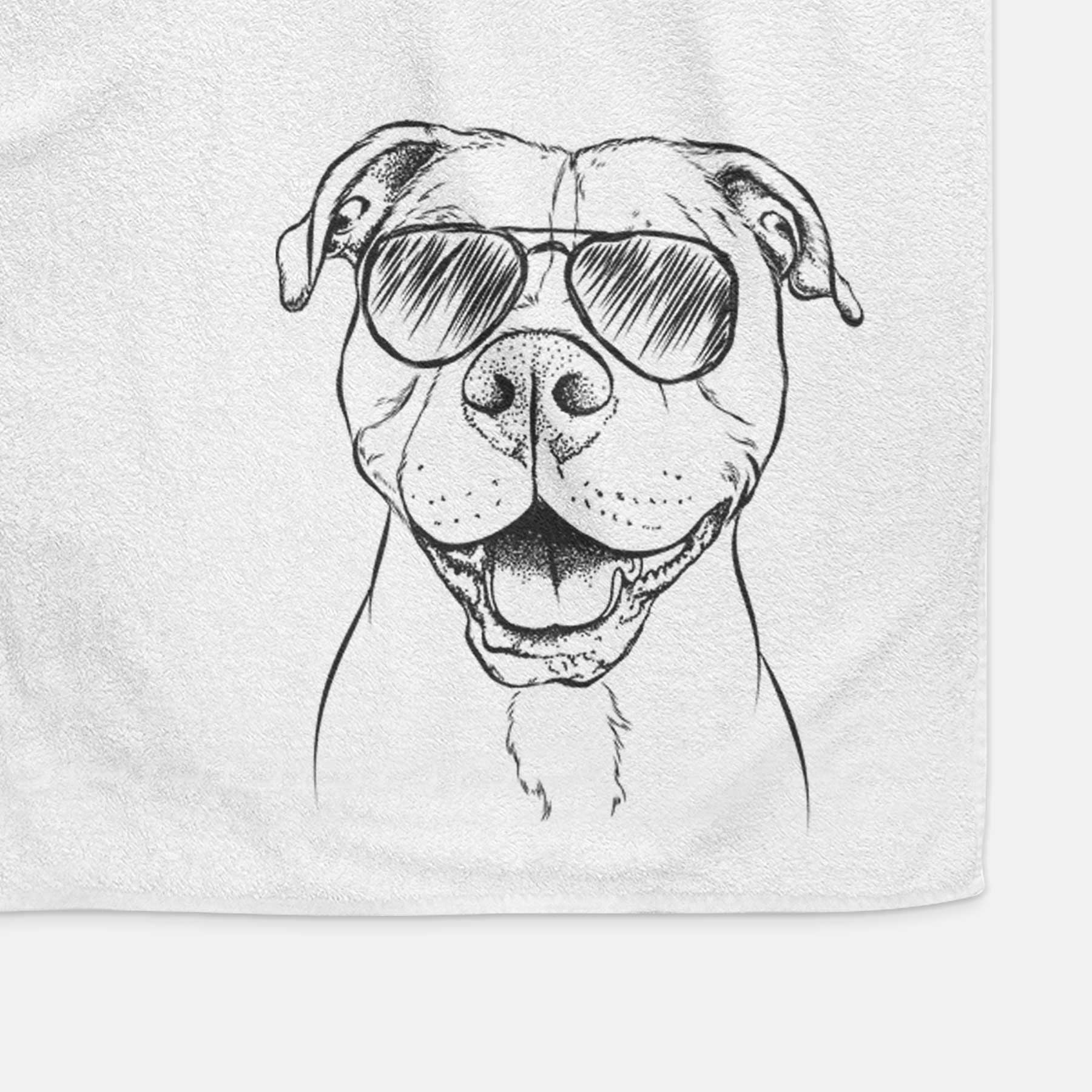 Roscoe the Pitbull Decorative Hand Towel