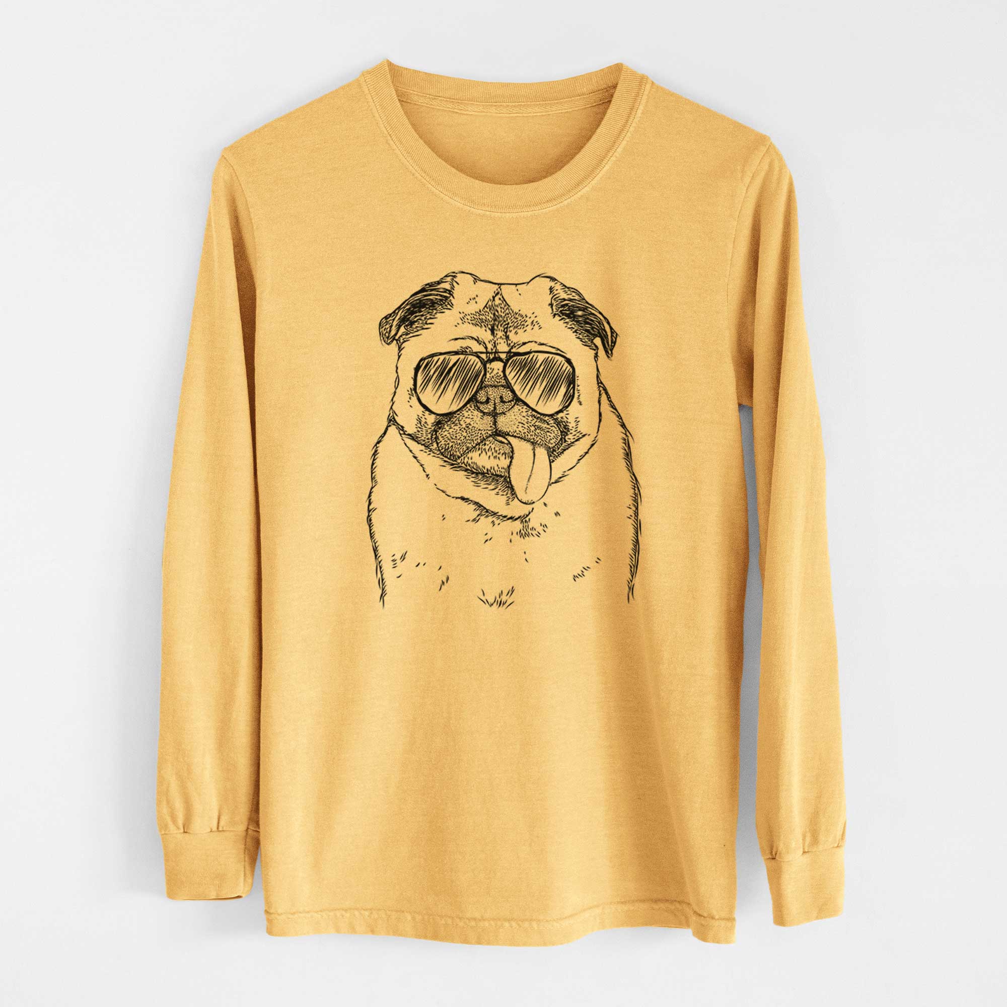 Aviators Rosie the Pug - Heavyweight 100% Cotton Long Sleeve