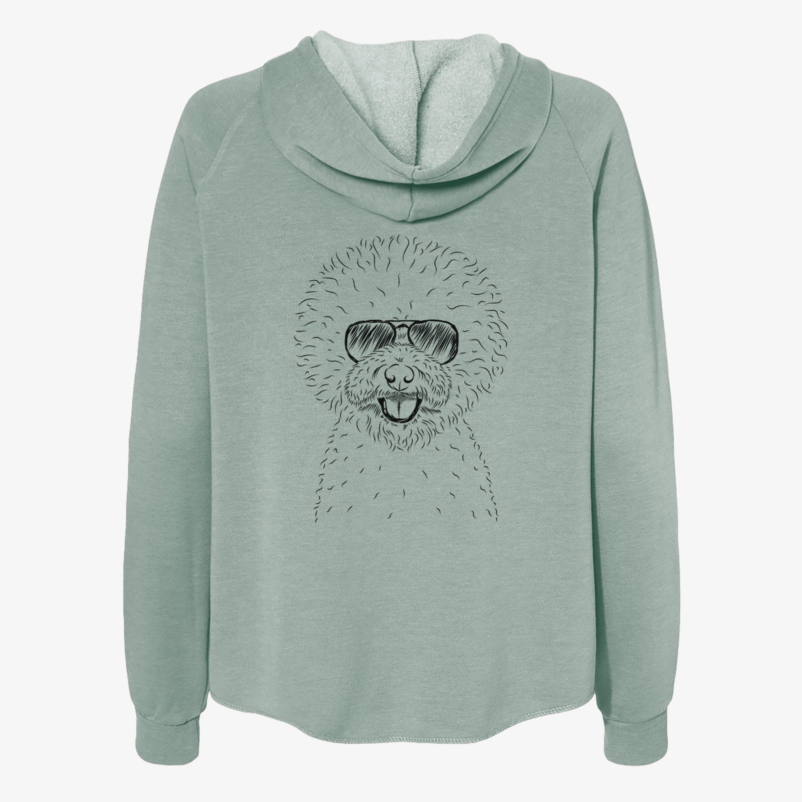 Ross the Bichon Frise - Women's Cali Wave Zip-Up Sweatshirt