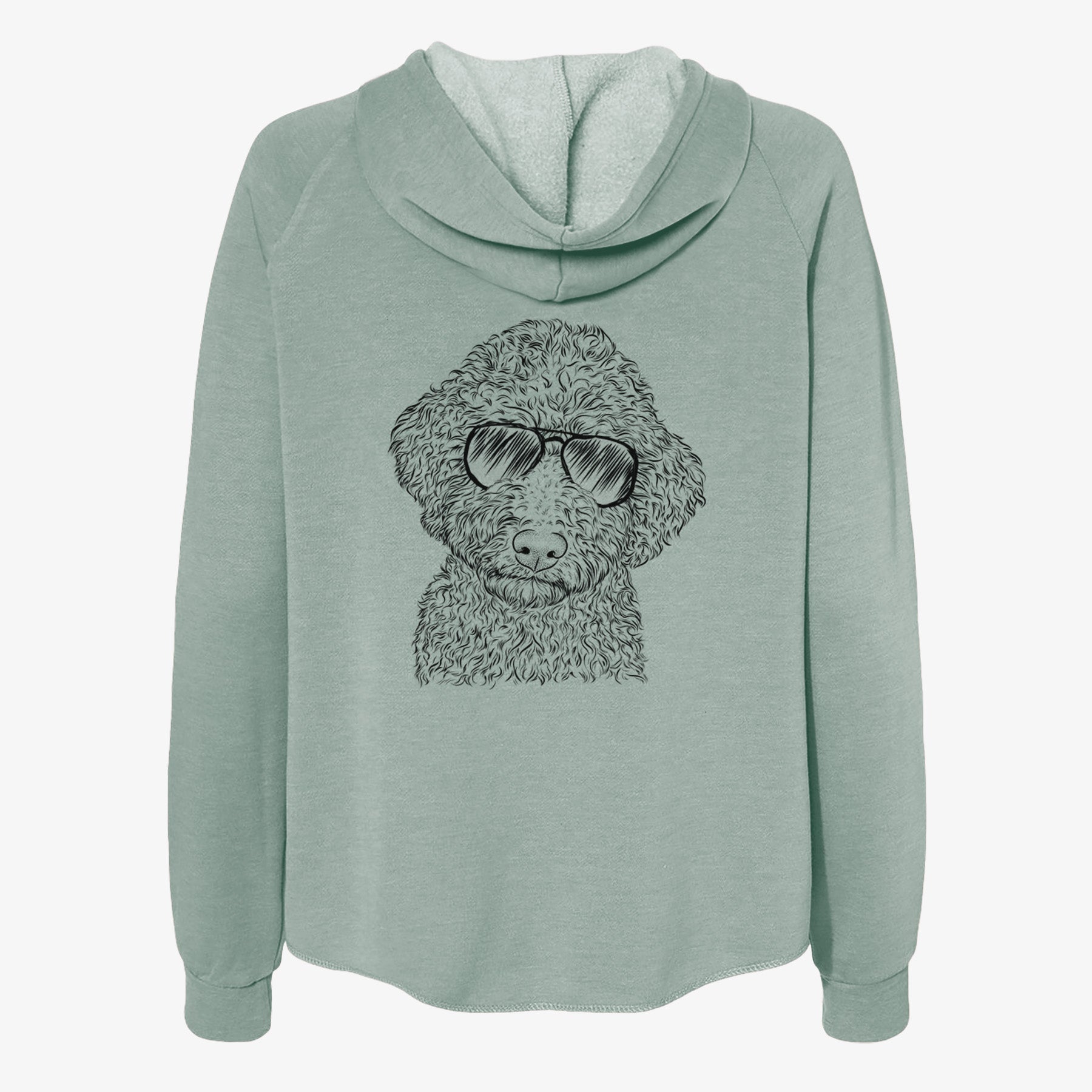 Ross the Lagotto Romagnolo - Women's Cali Wave Zip-Up Sweatshirt