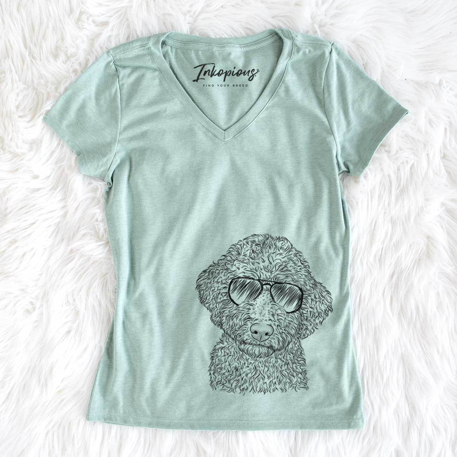 Ross the Lagotto Romagnolo - Women's V-neck Shirt