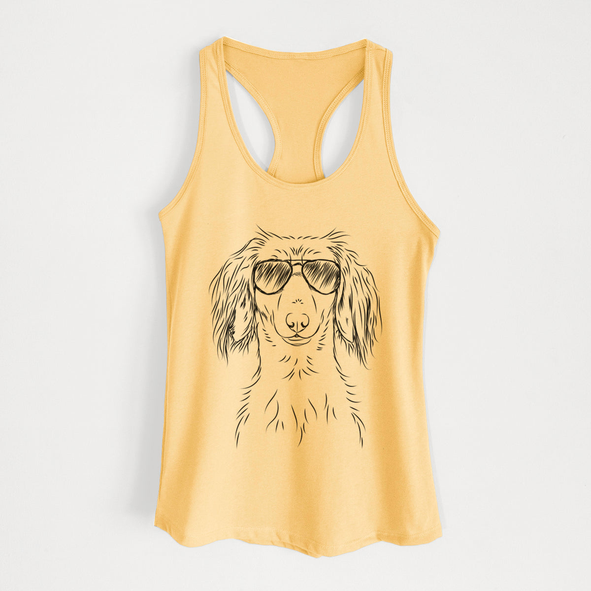 Roux the Long Haired Dachshund - Women's Racerback Tanktop