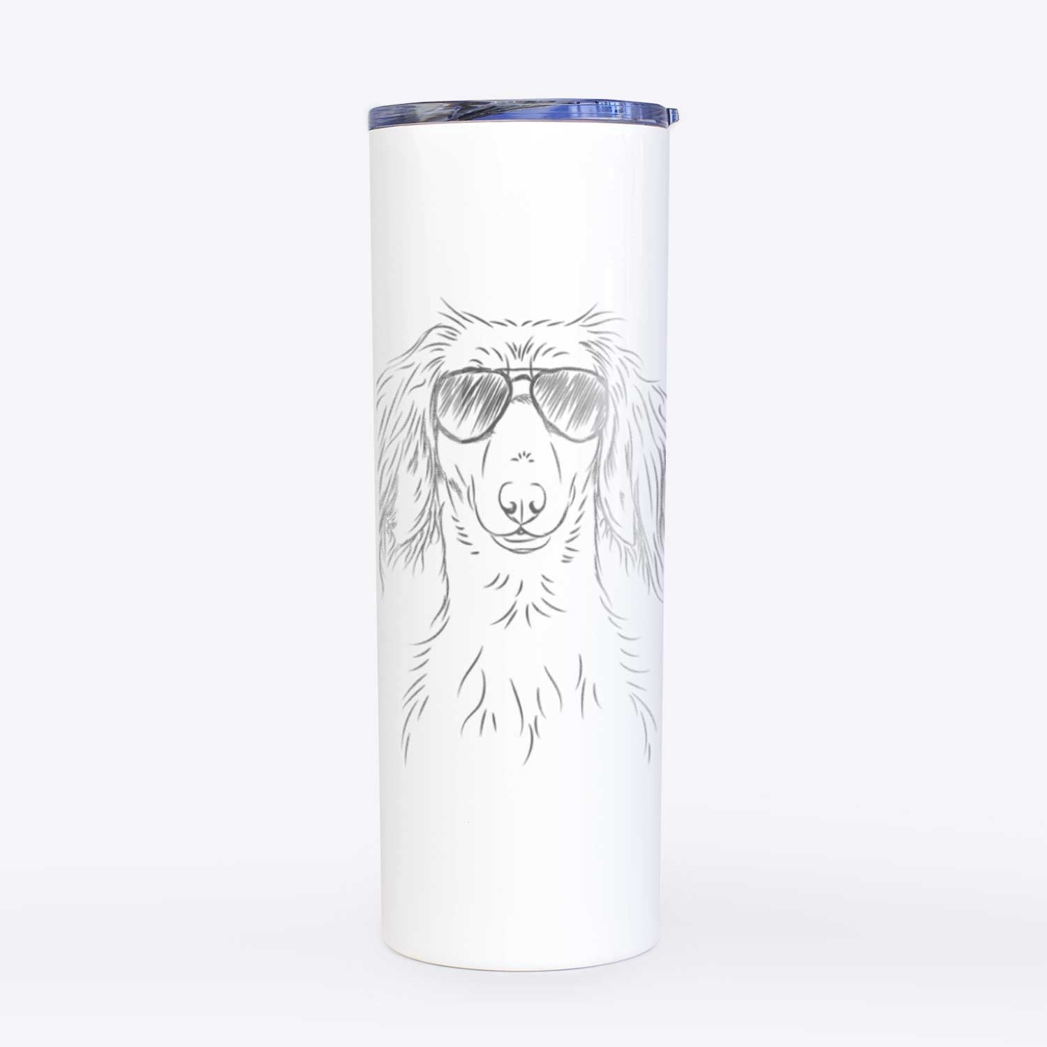 Roux the Long Haired Dachshund - 20oz Skinny Tumbler