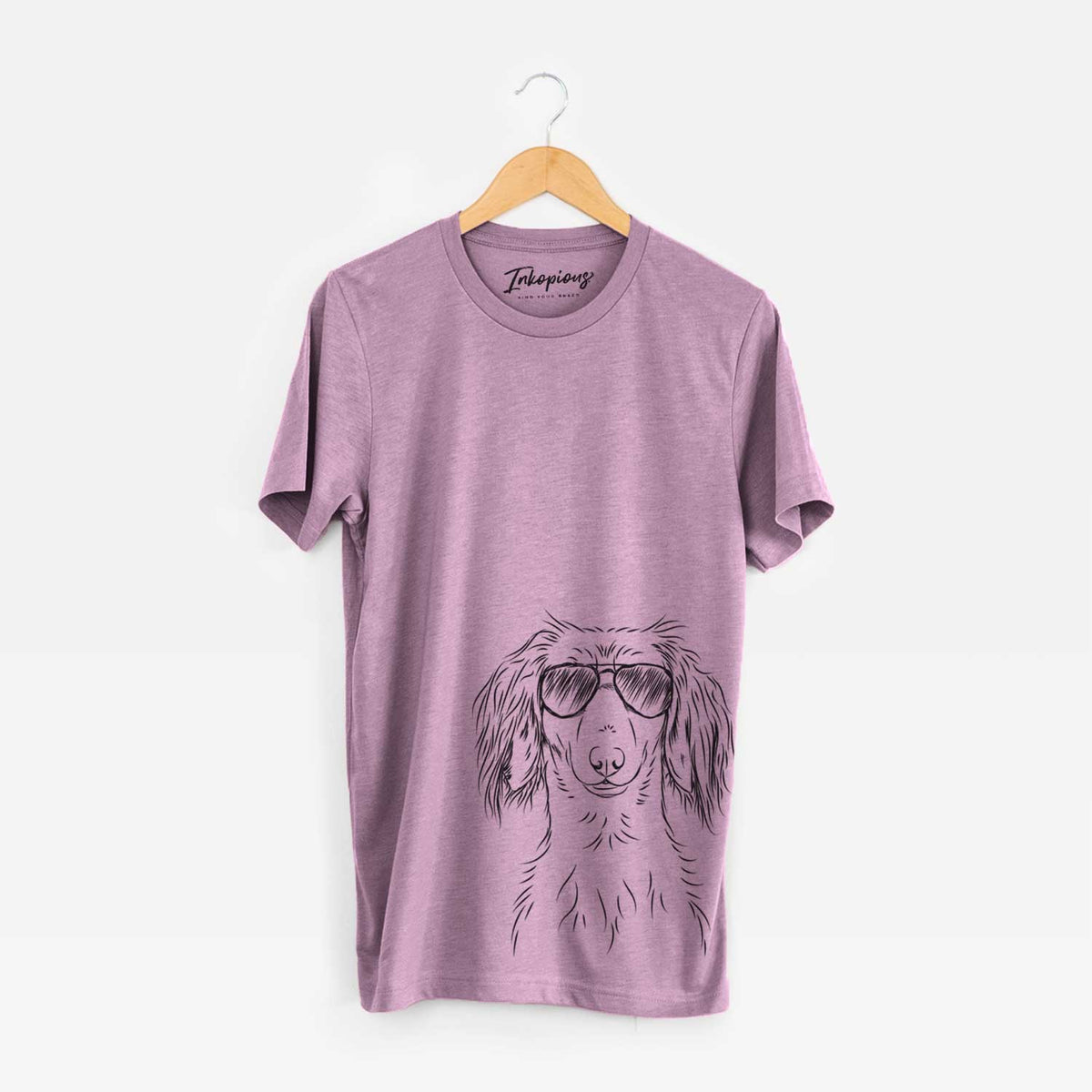 Aviator Roux the Long Haired Dachshund - Unisex Crewneck