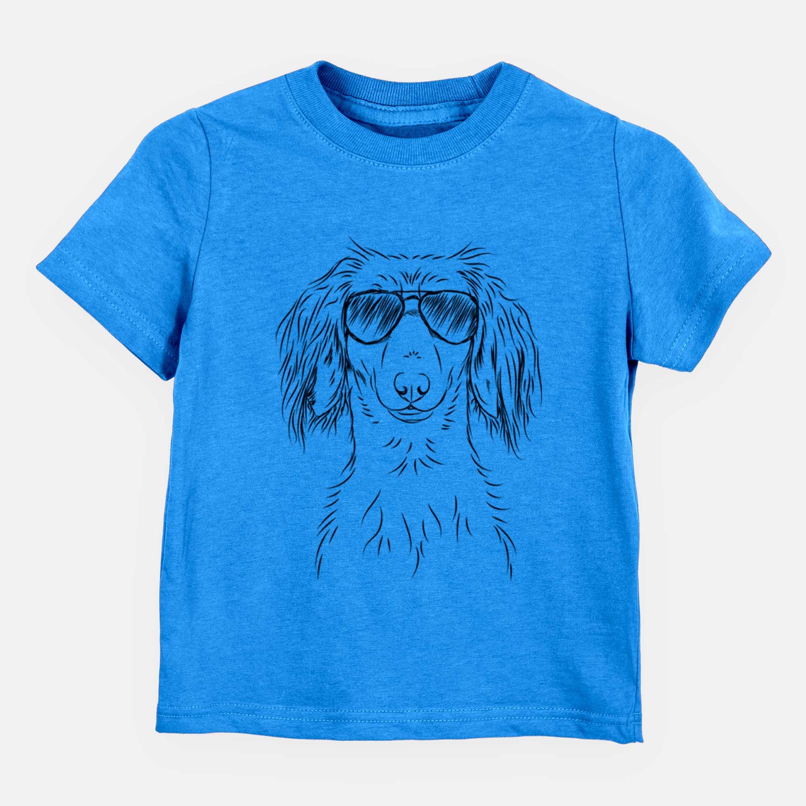 Aviator Roux the Long Haired Dachshund - Kids/Youth/Toddler Shirt